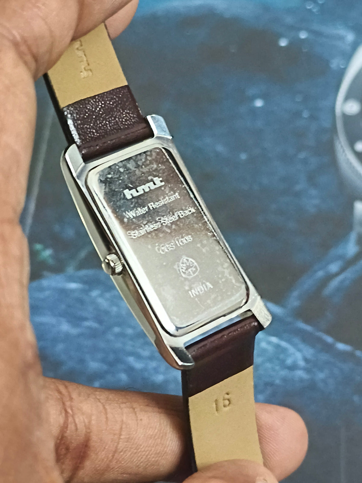 HMT Galaxy Tank Quartz Watch with a White Dial