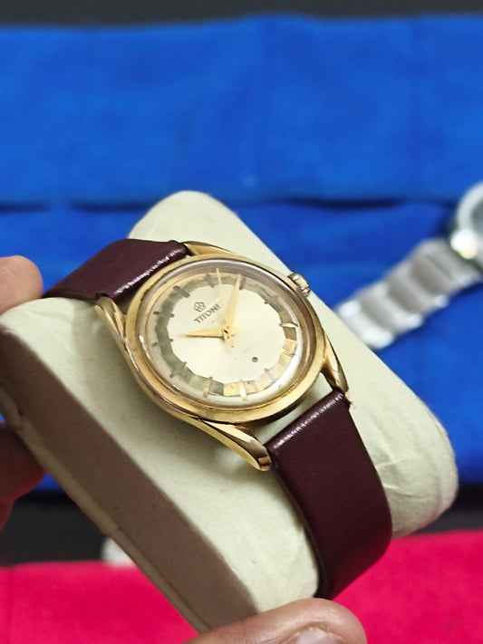 Titoni Airmaster Vintage Watch with Gold-toned Case