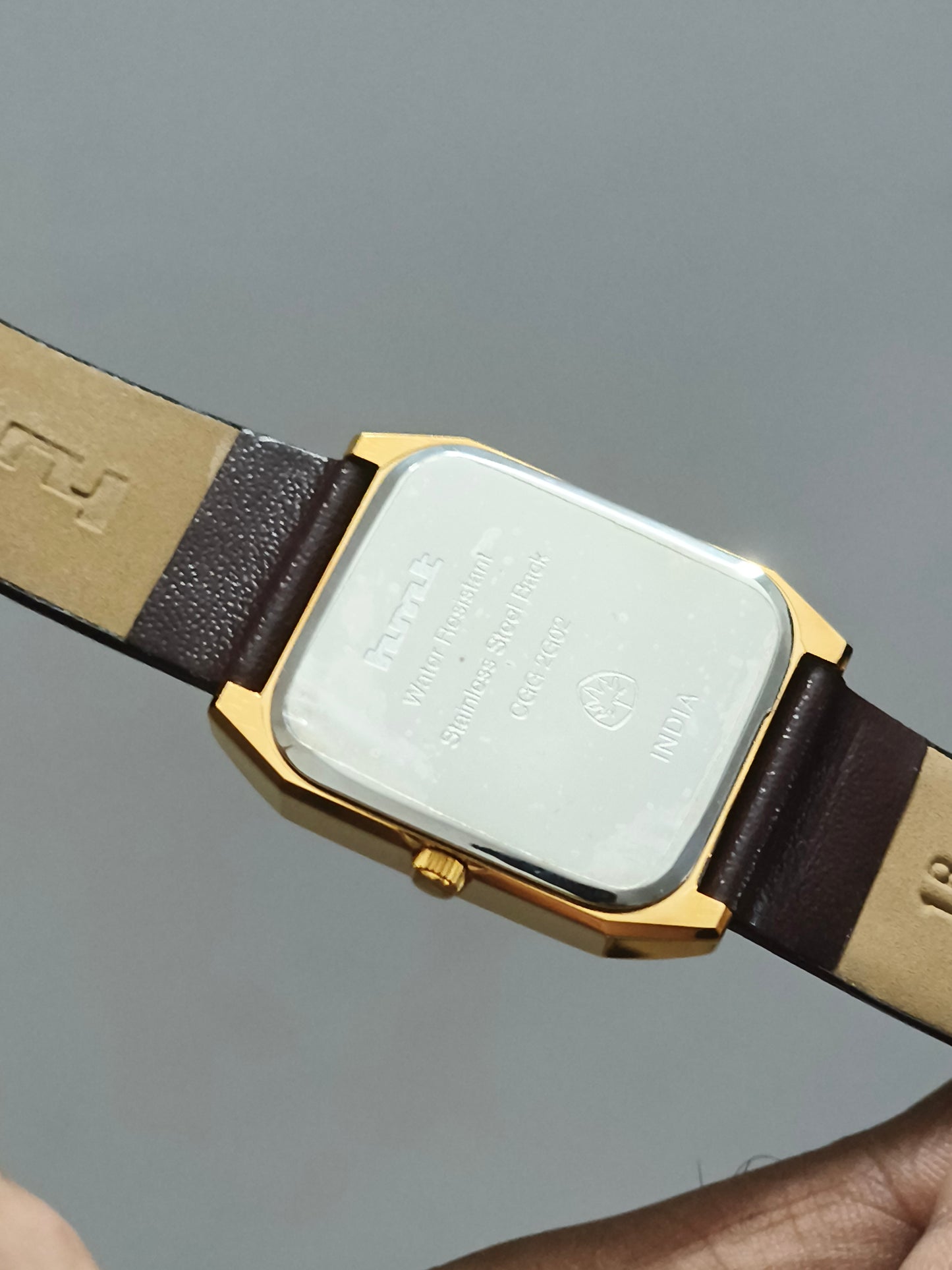 HMT Galaxy Quartz Tank Gold Toned Watch