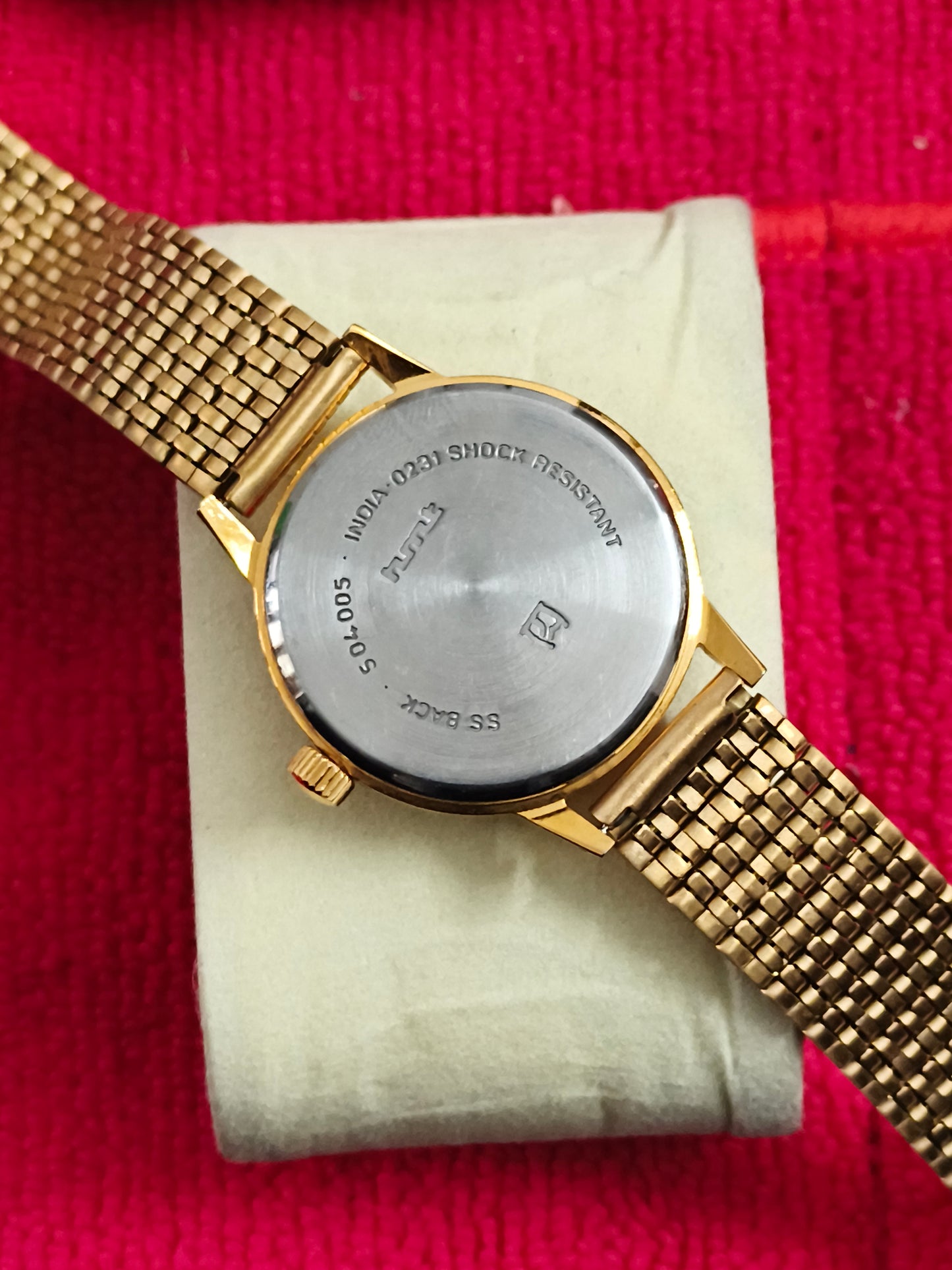 HMT Sona Small Hand-wound Neo-vintage Watch (34mm) with a Champagne-toned Dial