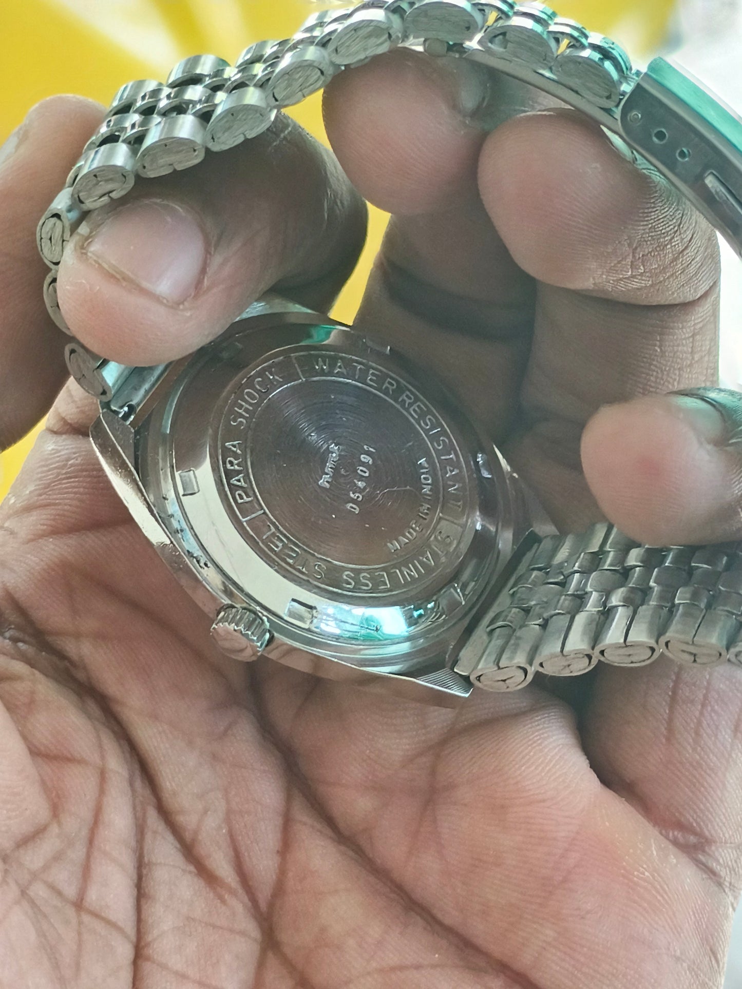 HMT Sandeep Mechanical Hand-Wound Vintage Watch with a White Dial