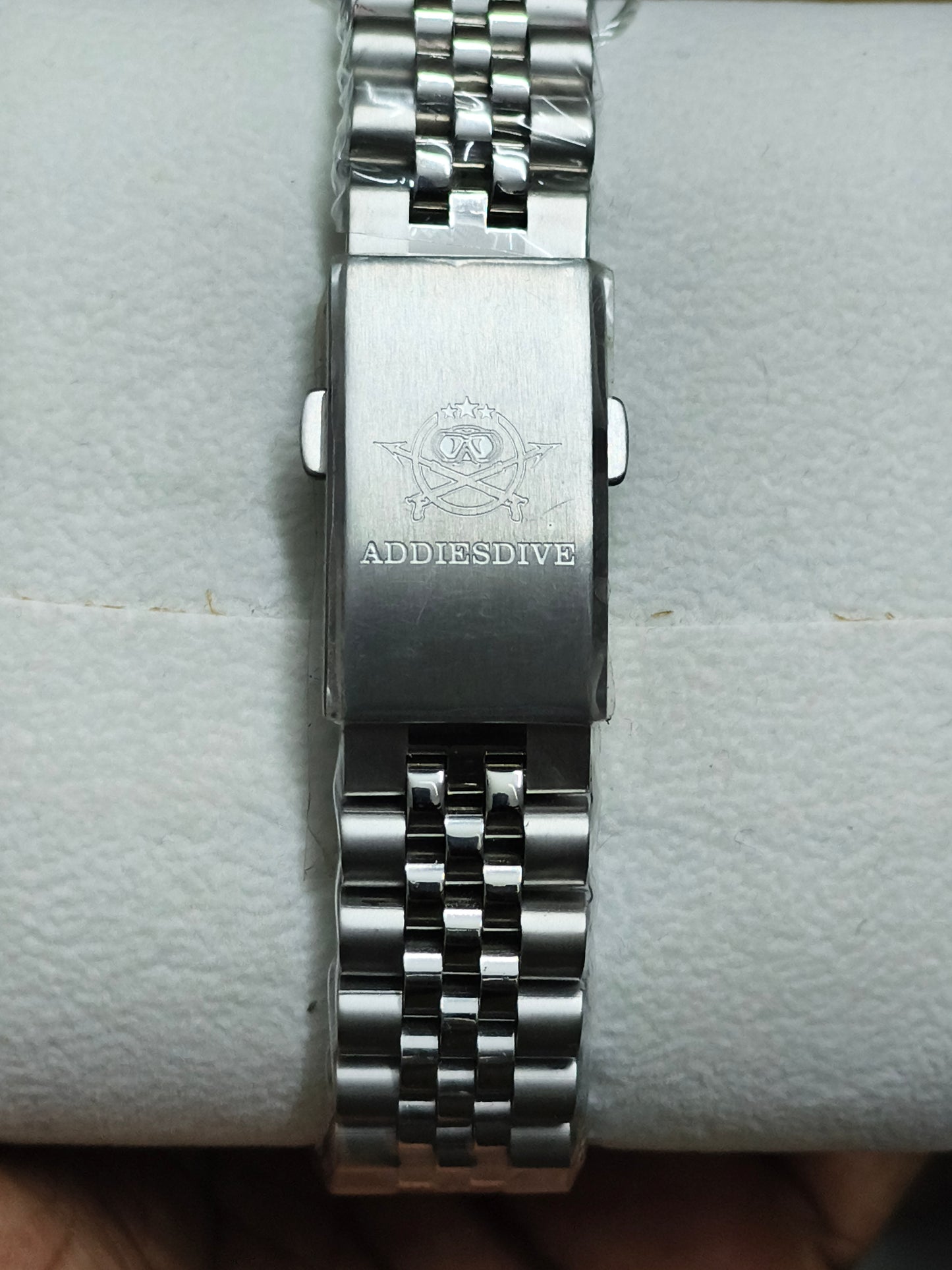 ADDIESDIVE 39mm Automatic Watch with White Sand-dune Dial