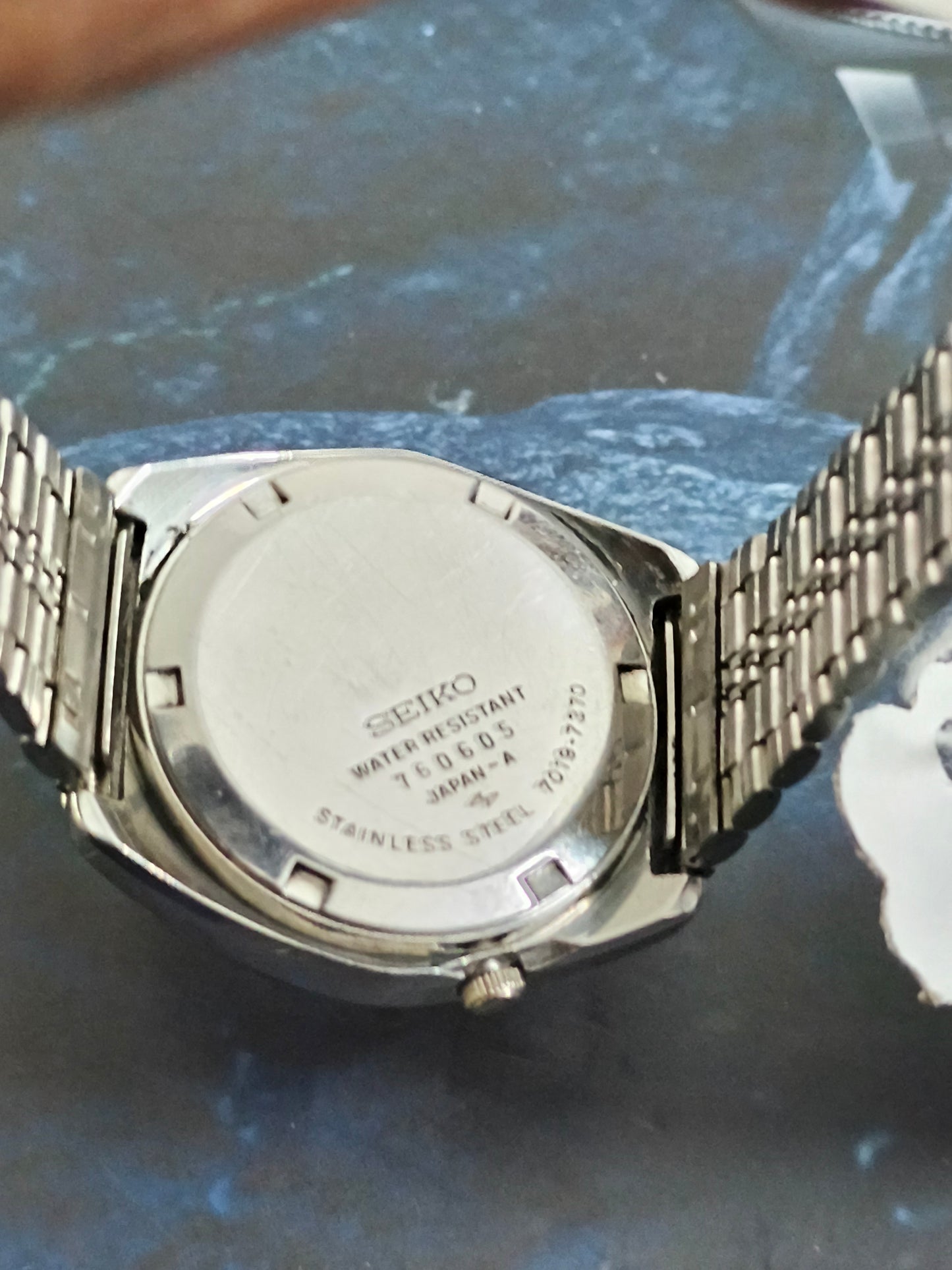 Seiko 5 Automatic Day Date Vintage Watch with a Blueberry Sunburst Gradient Dial, Rare Model