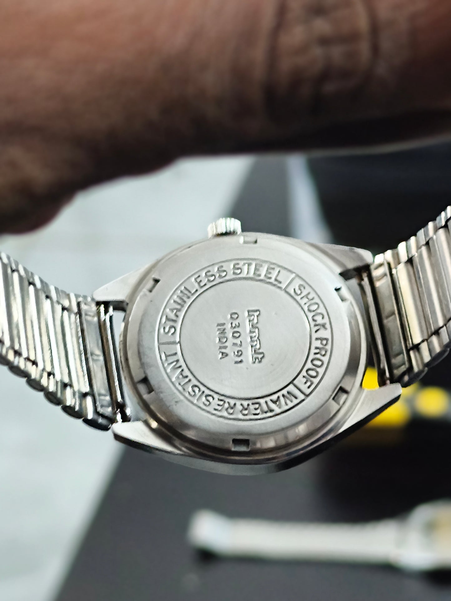 HMT Janata Deluxe Hand-wound Watch with Silver Brushed Dial