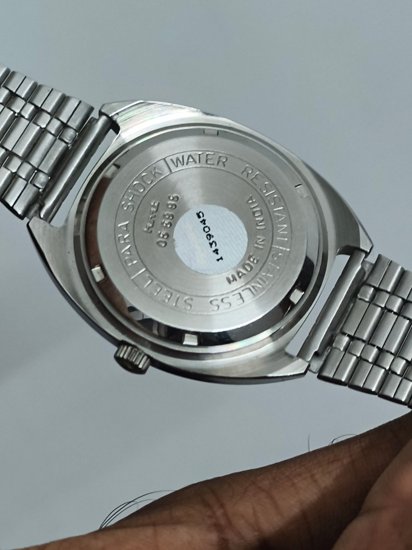 HMT Ashok Hand-wound Watch with Silver Brushed Dial