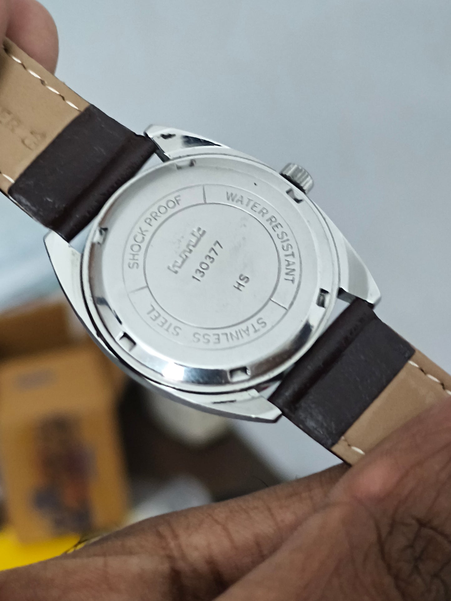 HMT Janata Super Deluxe Mechanical Watch with Chocolate Brown Dial