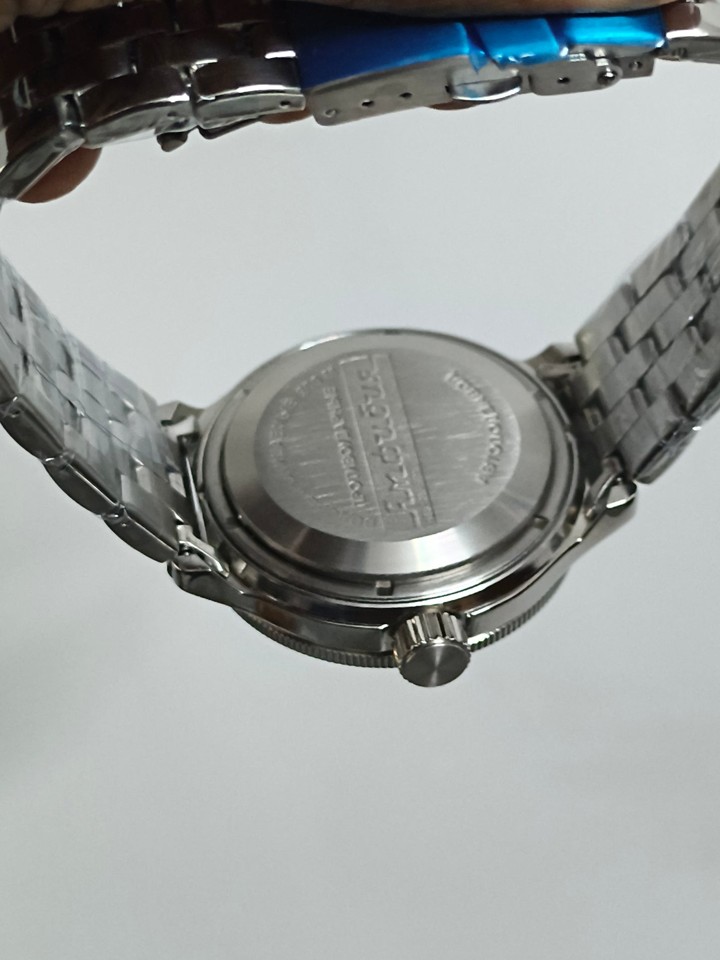 VOSTOK Amphibia 420059 Scuba Dude Automatic Diving Watch with Blue Dial and Steel Bracelet