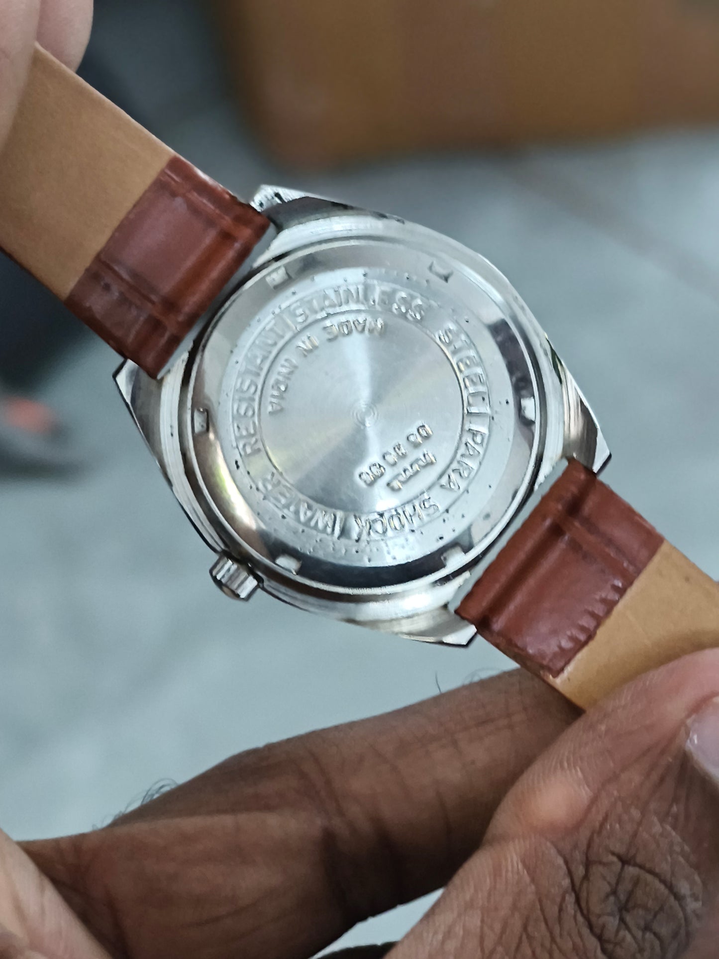 HMT Vikas Mechanical Watch with White Dial
