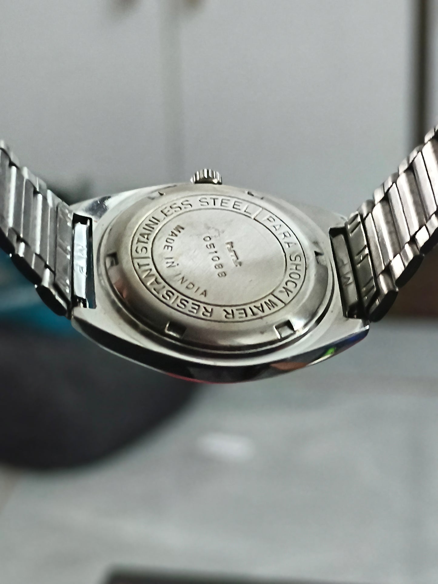 HMT Sandeep Mechanical Watch with White Dial and Steel Indices