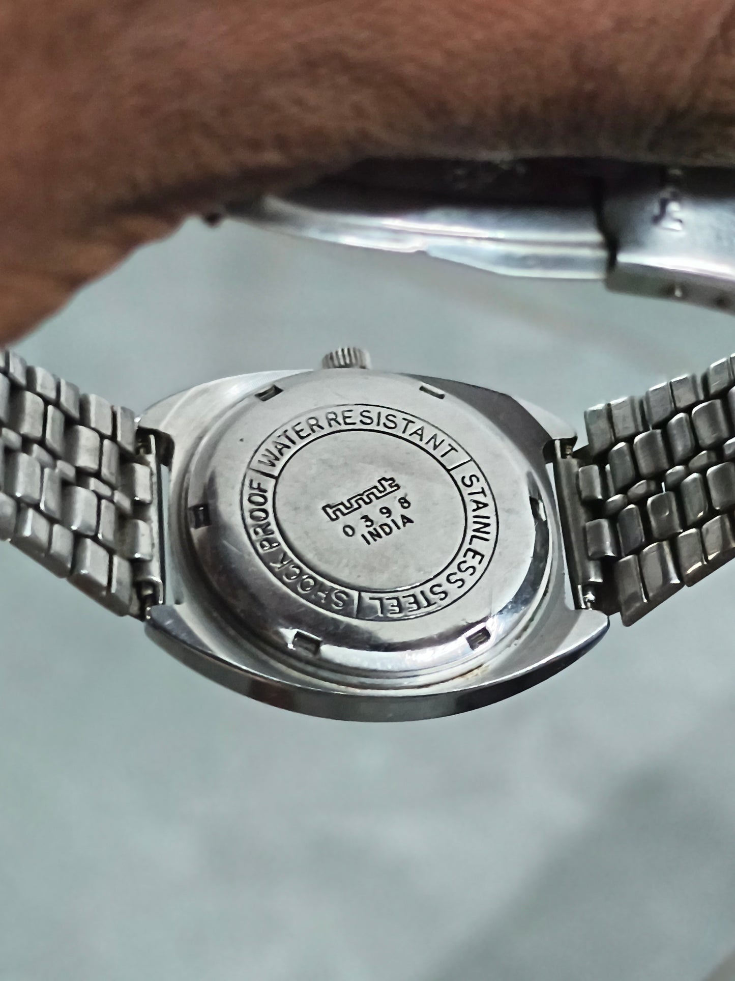HMT Vijay Mechanical Watch with Silver-toned, Cross-hair Pattern Dial