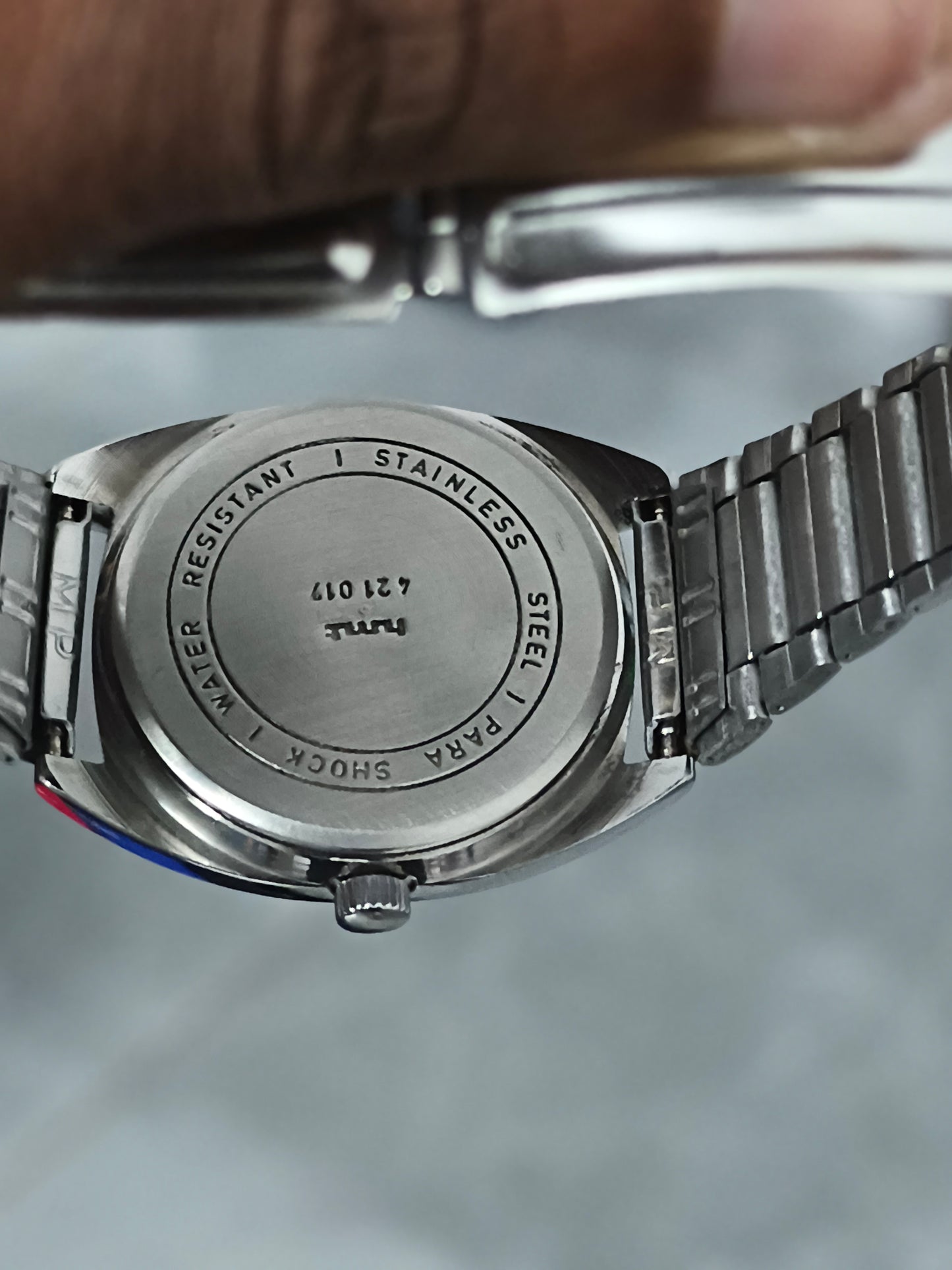 HMT Vijay Mechanical Hand-wound Watch with Grey Dial