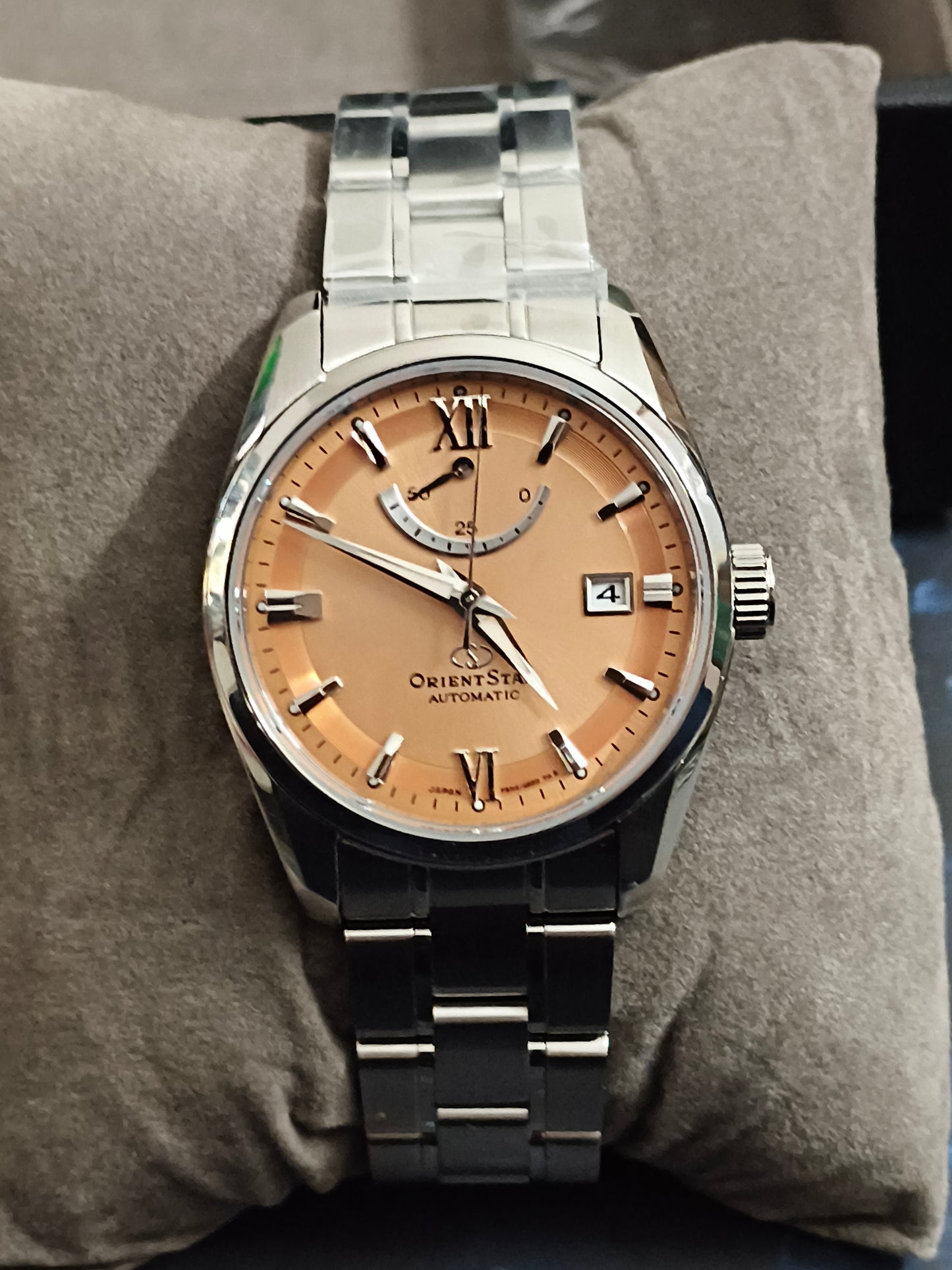 Orient Star Contemporary Date Automatic Watch with a Copper-toned Dial (RE-AU0108G)