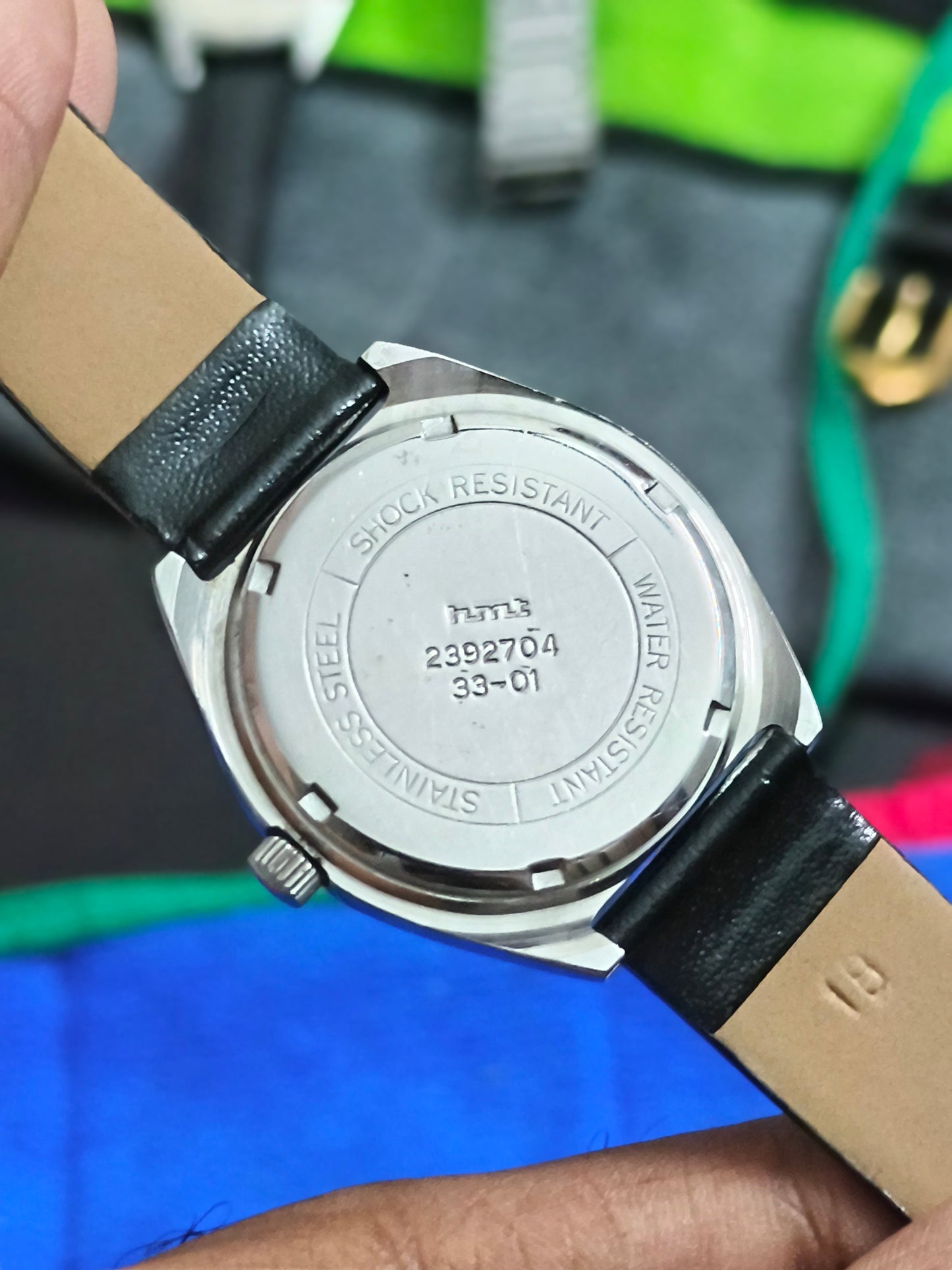 HMT Vikas Hand-wound Vintage Watch with Black Dial