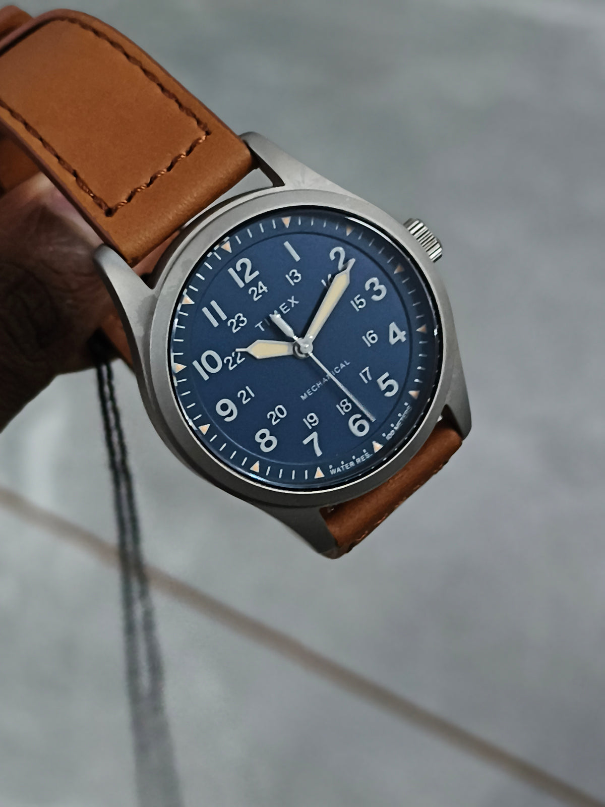 Timex Expedition North Field Post Mechanical 38mm Watch with a Blue Dial