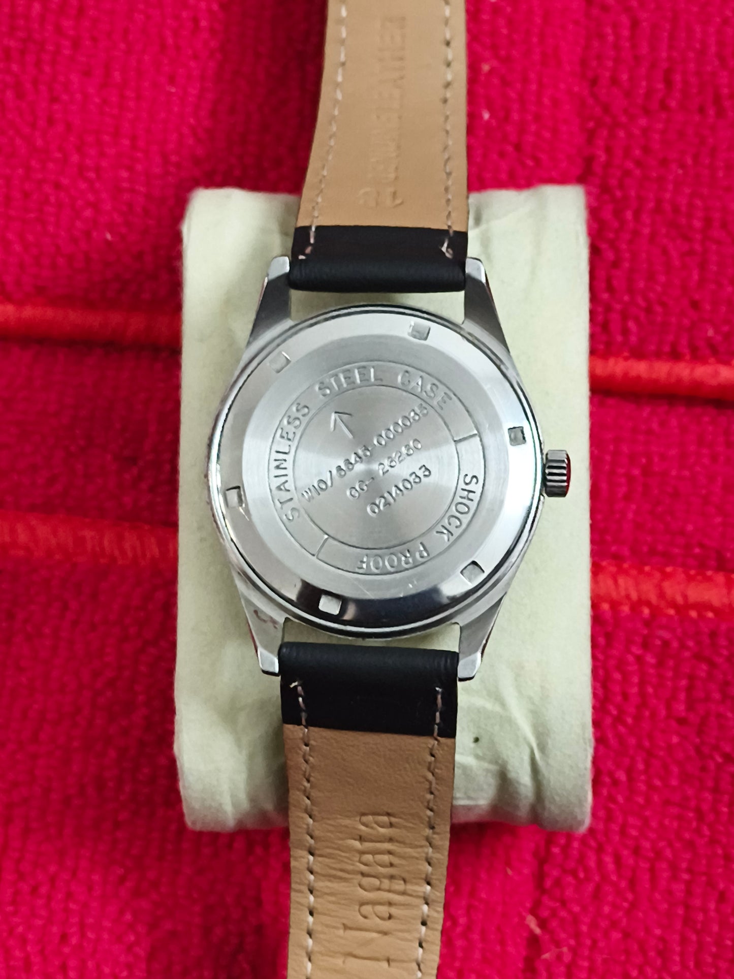 HMT Jawan Military Mechanical Vintage Watch with Black Dial and Broad Arrow Marking on the Case-back