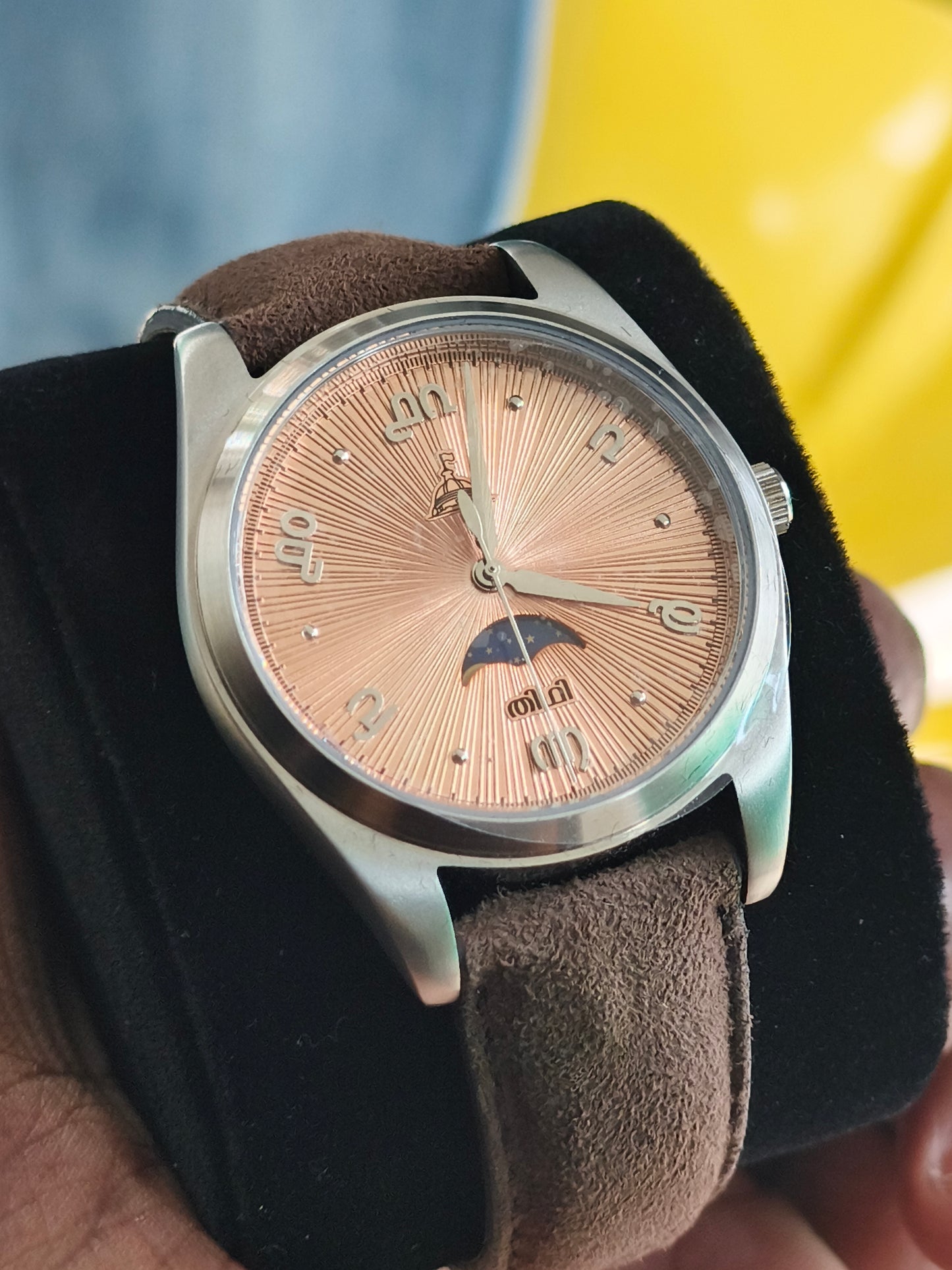 DWC Tithi Malayalam Salmon Dial Watch