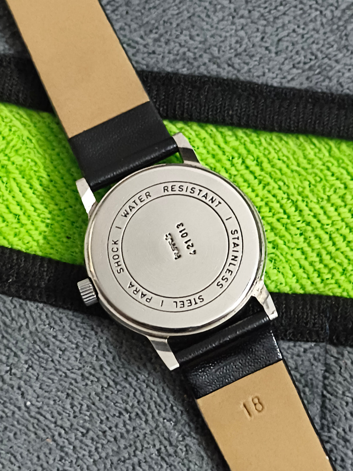 HMT Akash Hand-wound Vintage Watch with a Black Dial and Golden Details