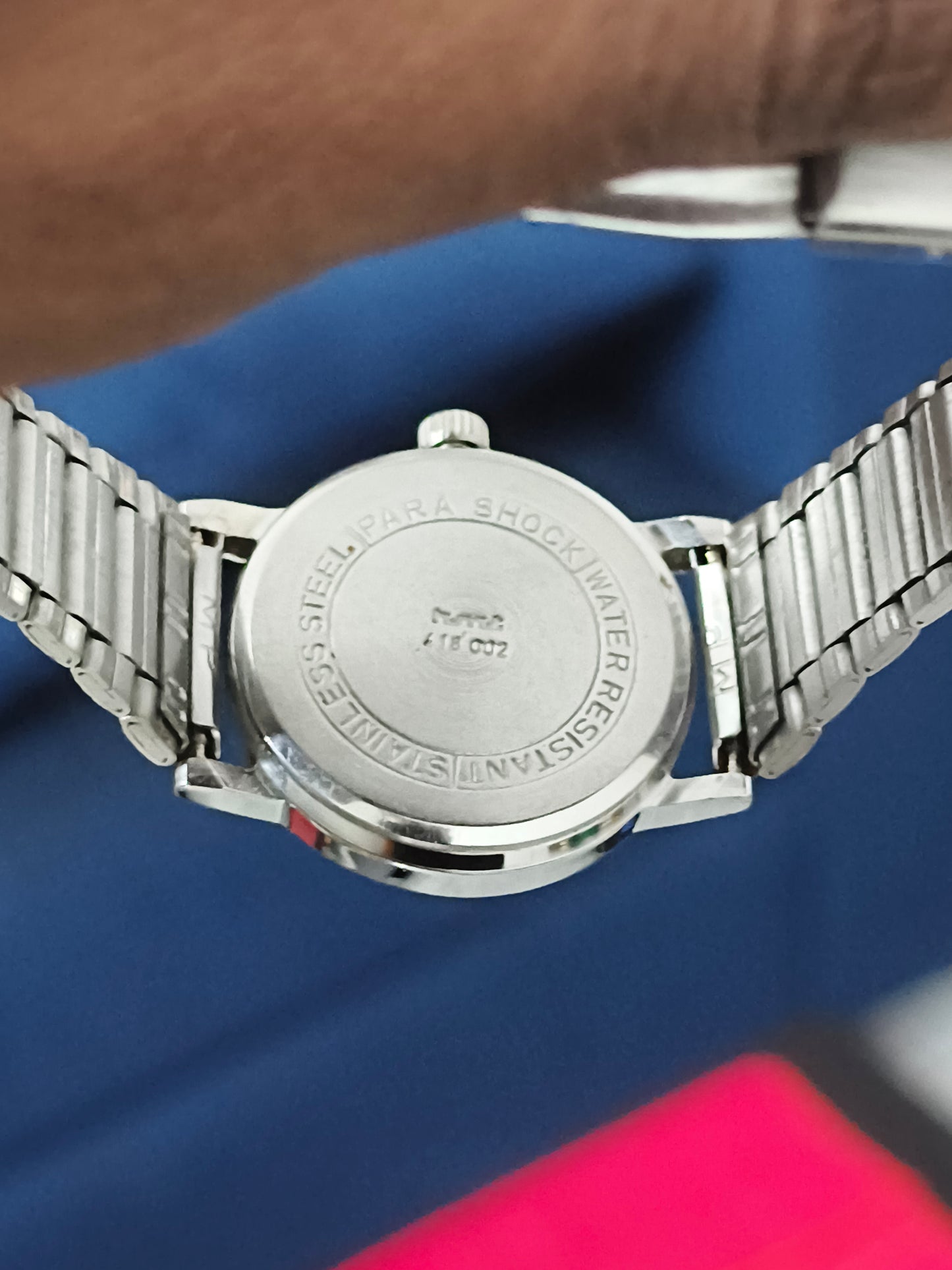 HMT Akash Mechanical Hand-wound Watch with Silver-toned Dial