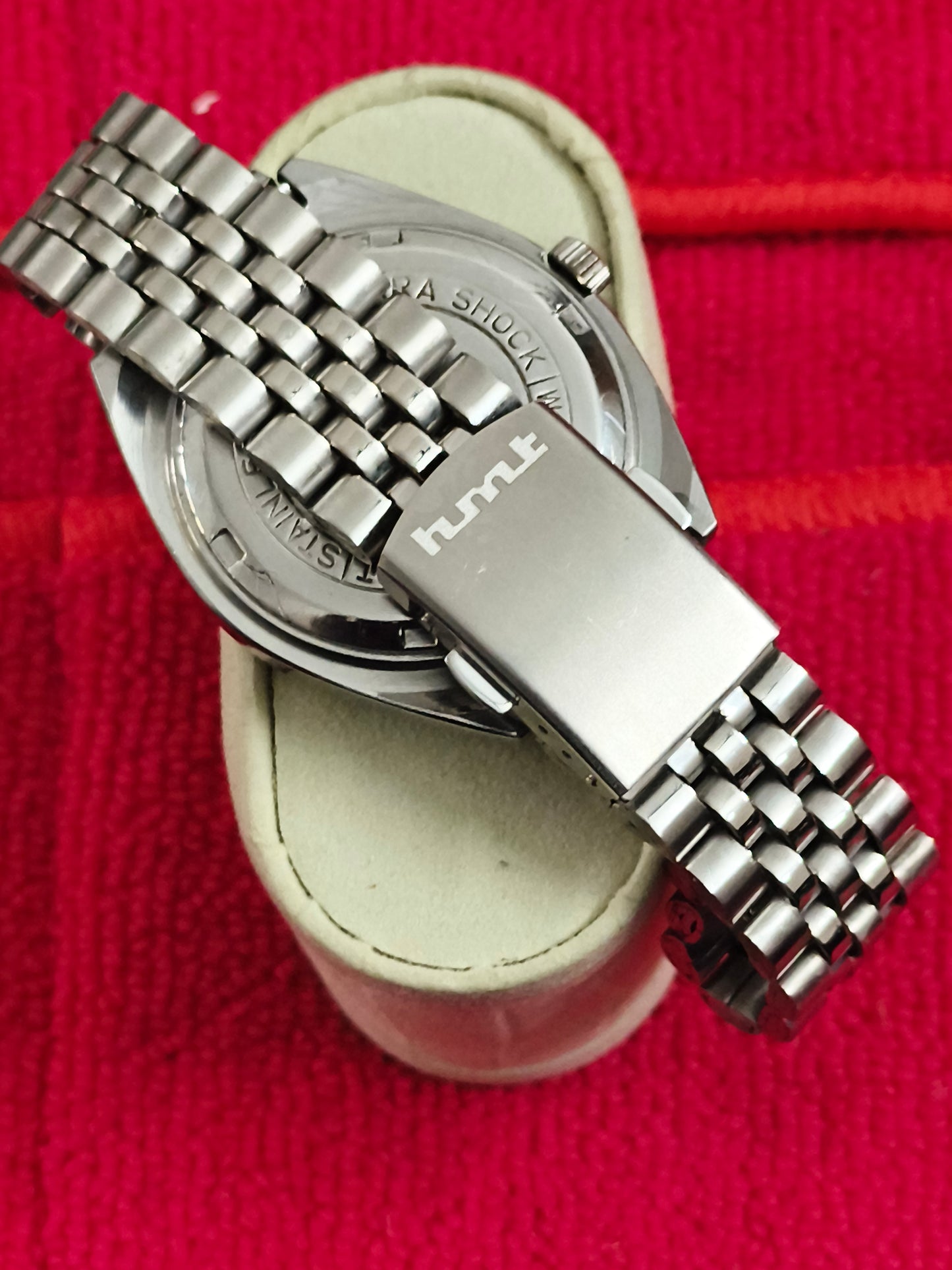 HMT Sandeep Mechanical Hand-wound Watch with a Light Blue Matte Dial