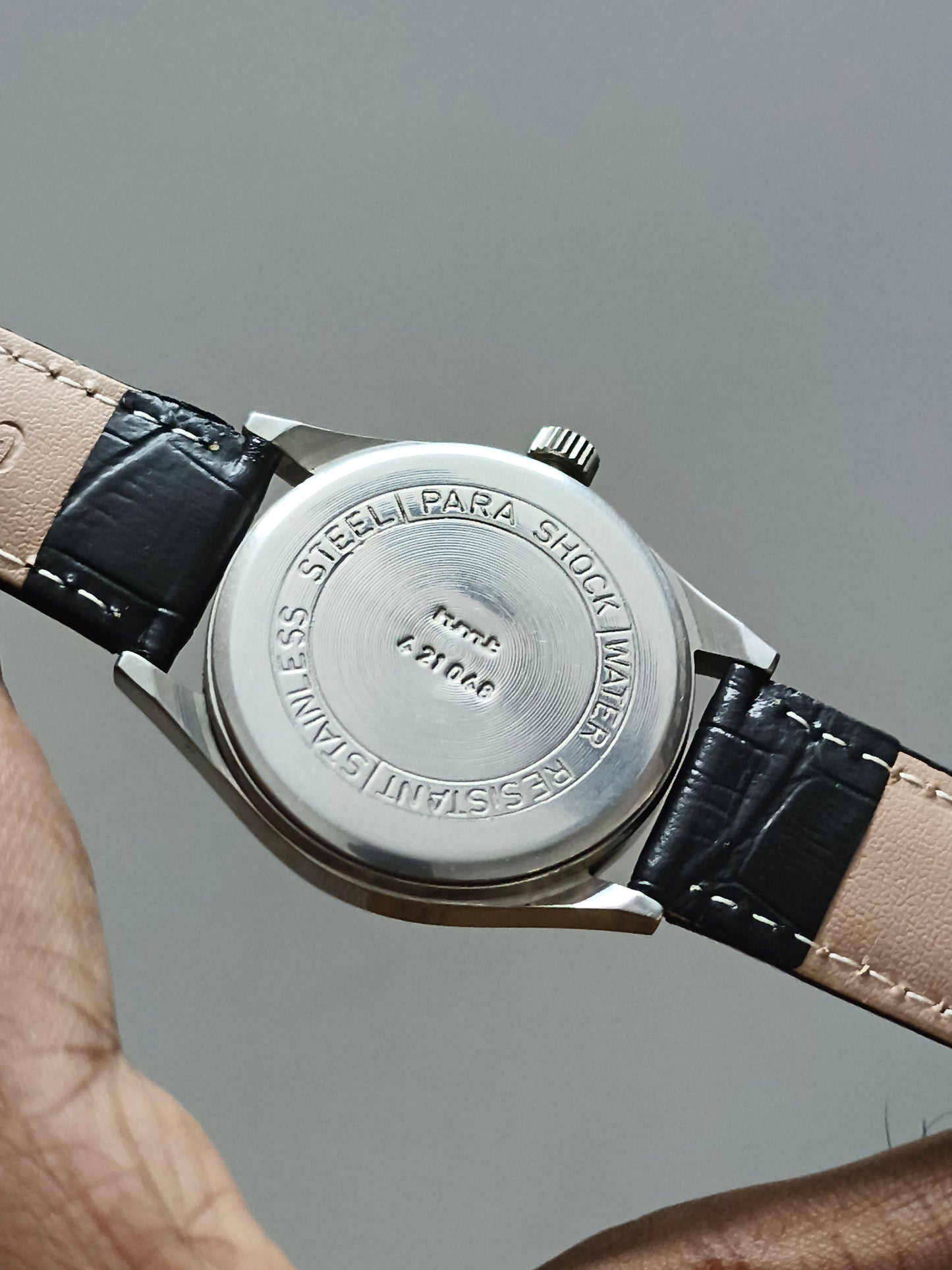 HMT Janata Super Deluxe Hand-wound Watch with Dark Blue Dial