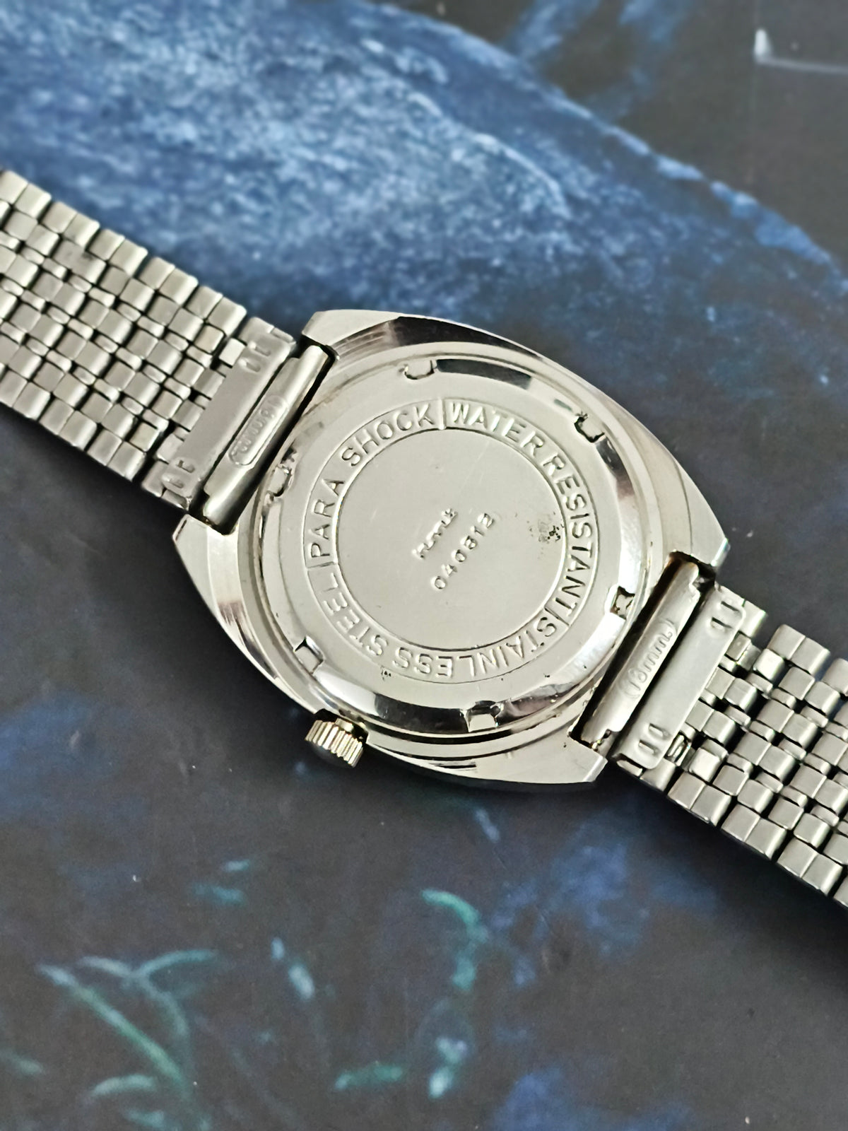 HMT Aroop Hand-wound Vintage Watch with a Midnight Blue Dial