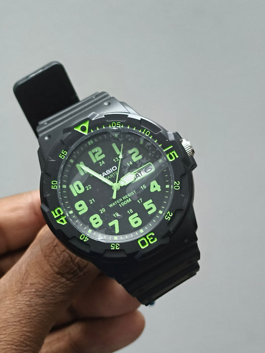 Casio MRW-200H-3BVDF Black and Green, Brand New