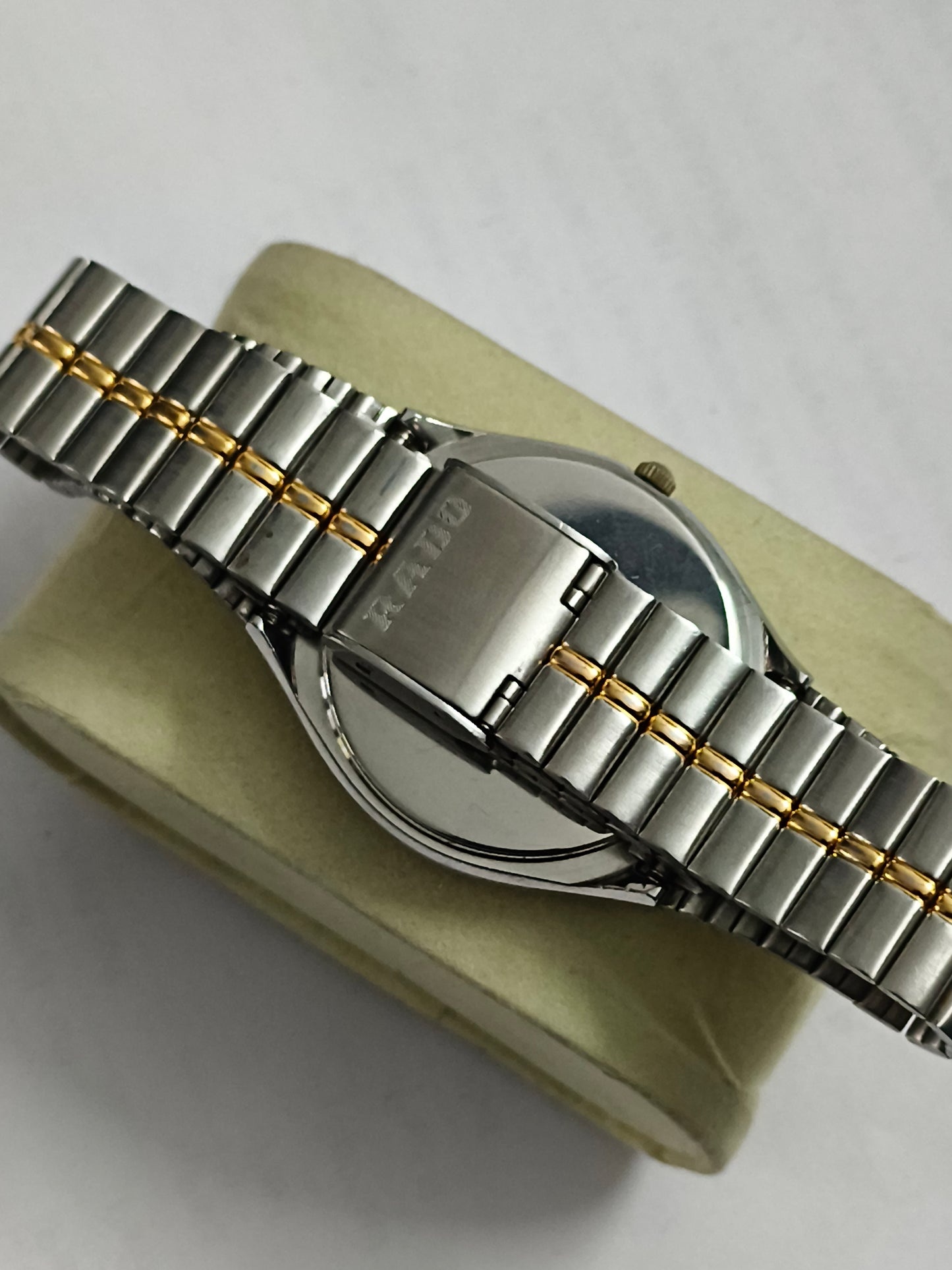 Rado Quartz Day-date Dual Tone Watch with a Grey Dial