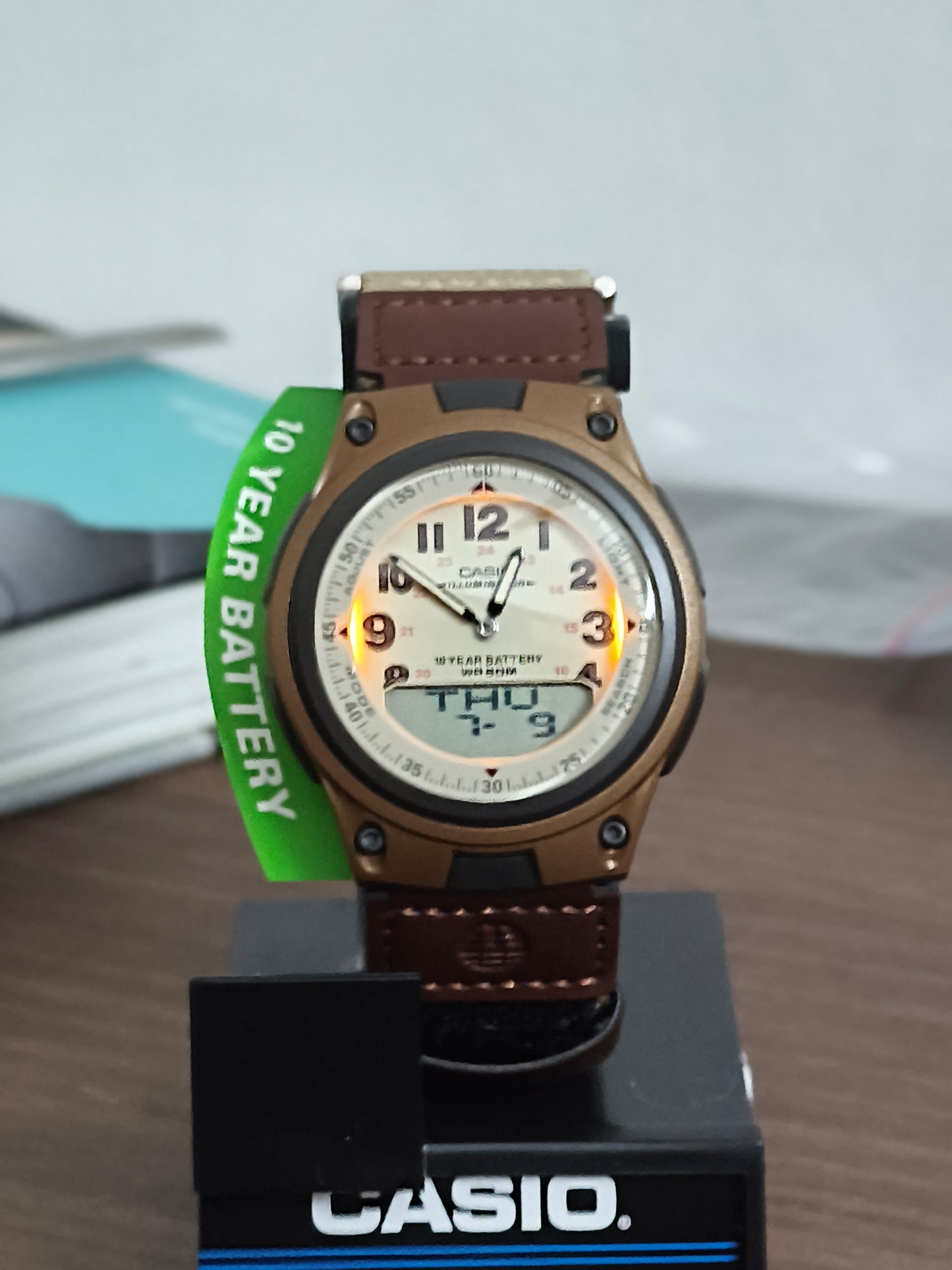 Casio Forester AW-80V-5BV Analog Digital Worldtime Databank Illuminator