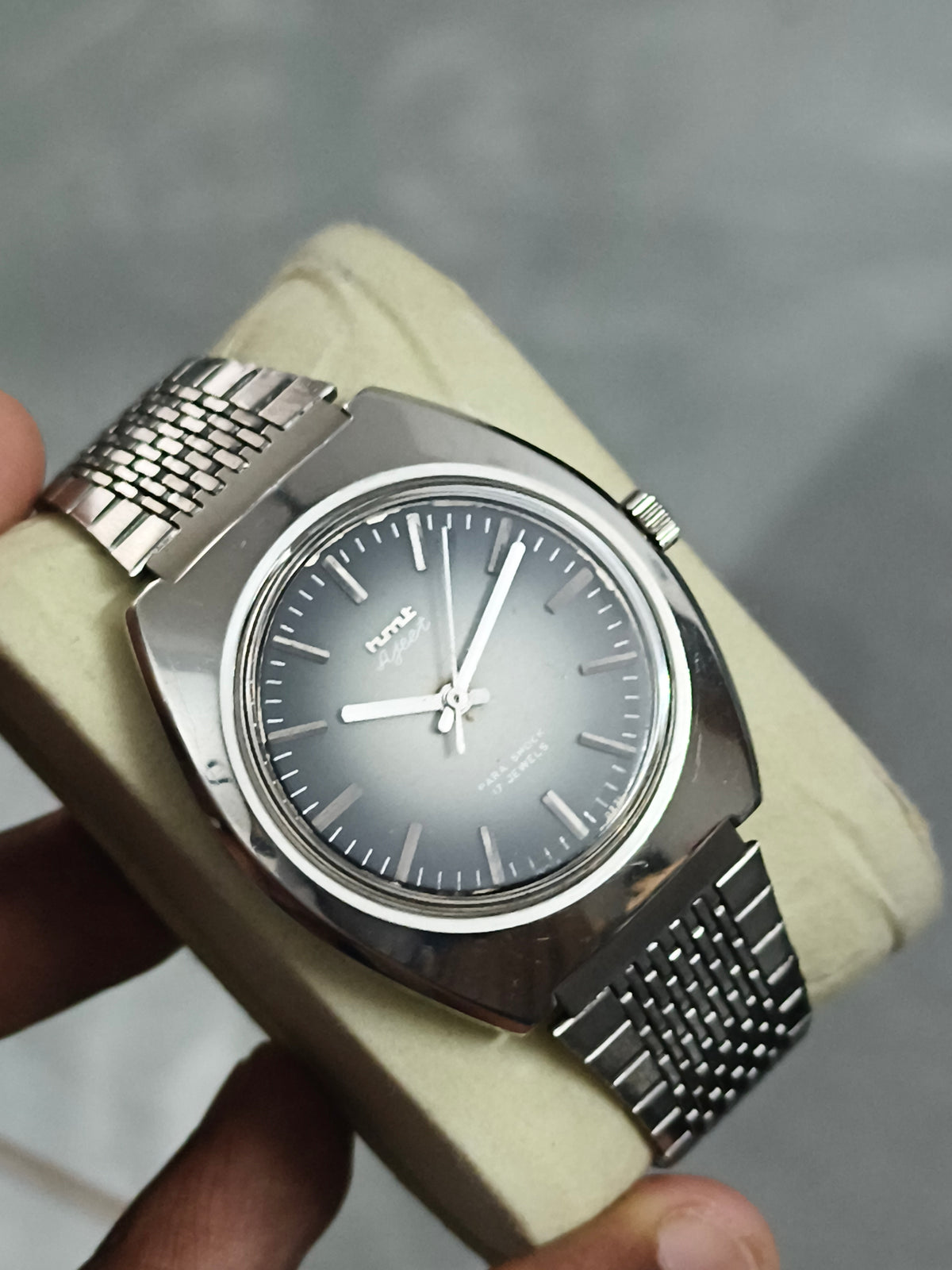 HMT Ajeet Hand-wound Vintage Watch with a Rare Gradient "Ghost" Dial