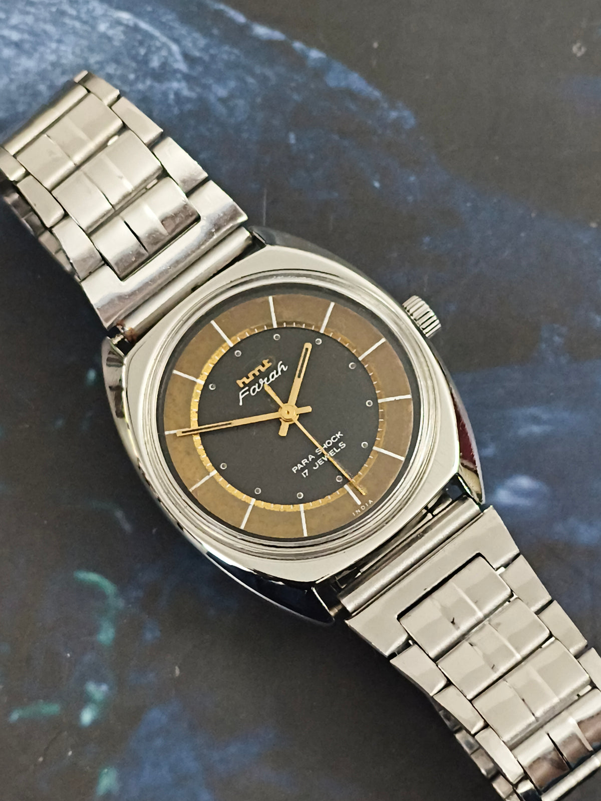 HMT Farah Hand-wound Vintage Watch with a Two-tone Dial