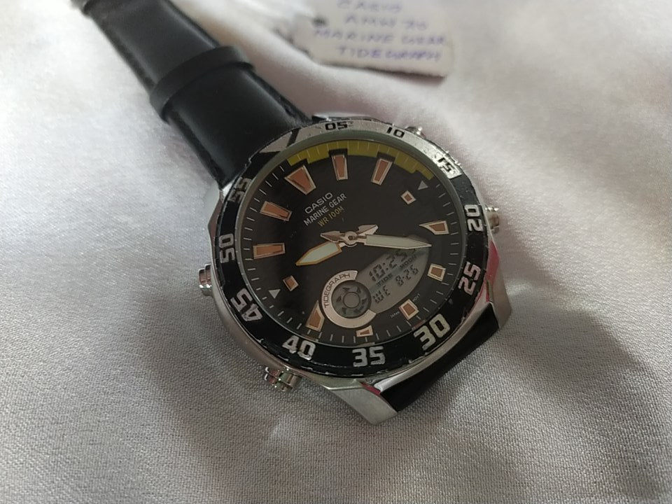 Casio Analogue Digital Marine Gear Watch, Reference AMW-710