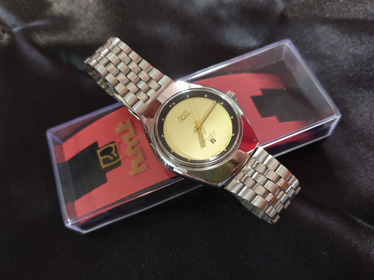HMT Chetak Hand-wound Watch with a Gold-toned Dial, NOS/Mint Condition