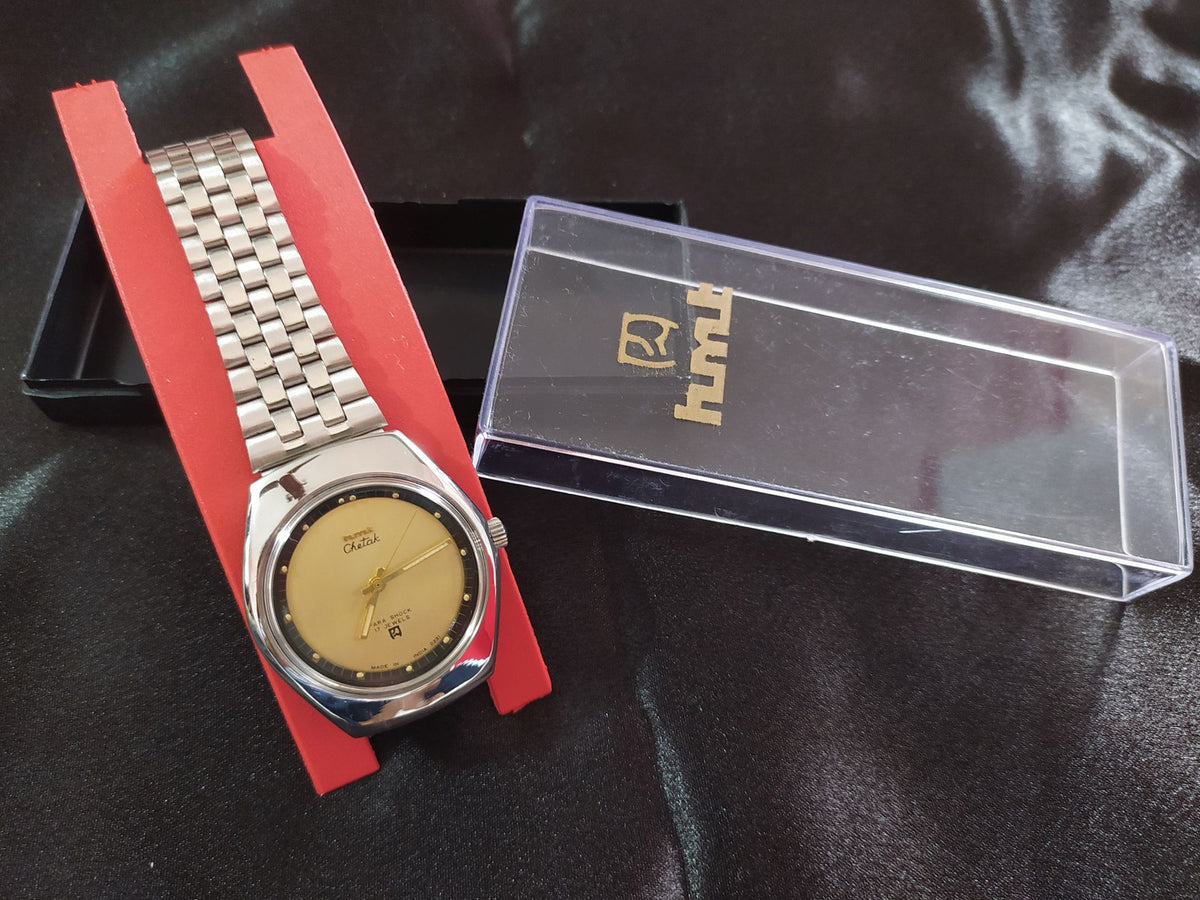 HMT Chetak Hand-wound Watch with a Gold-toned Dial, NOS/Mint Condition