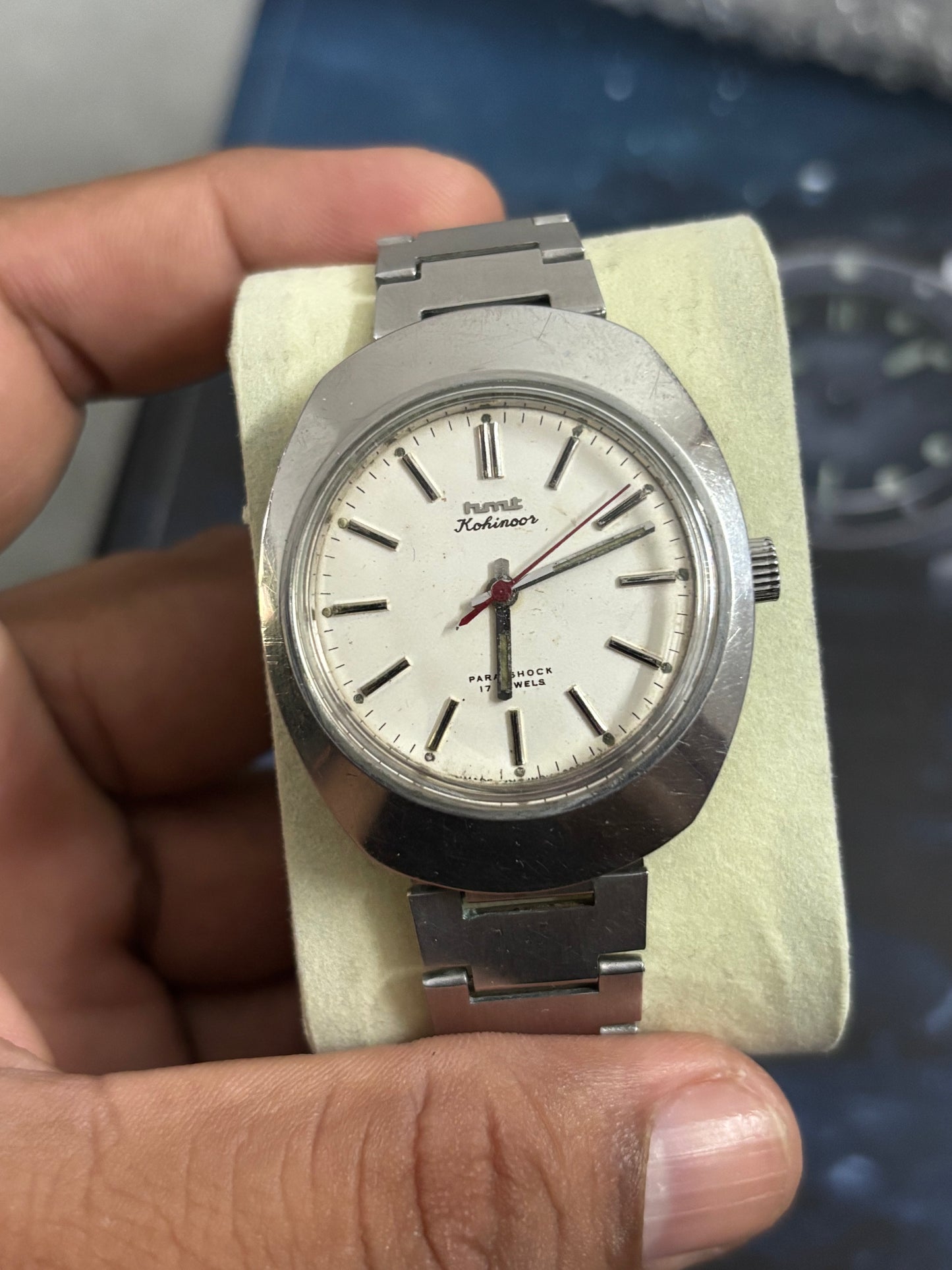 HMT Kohinoor Hand-wound Vintage Watch with a White Dial
