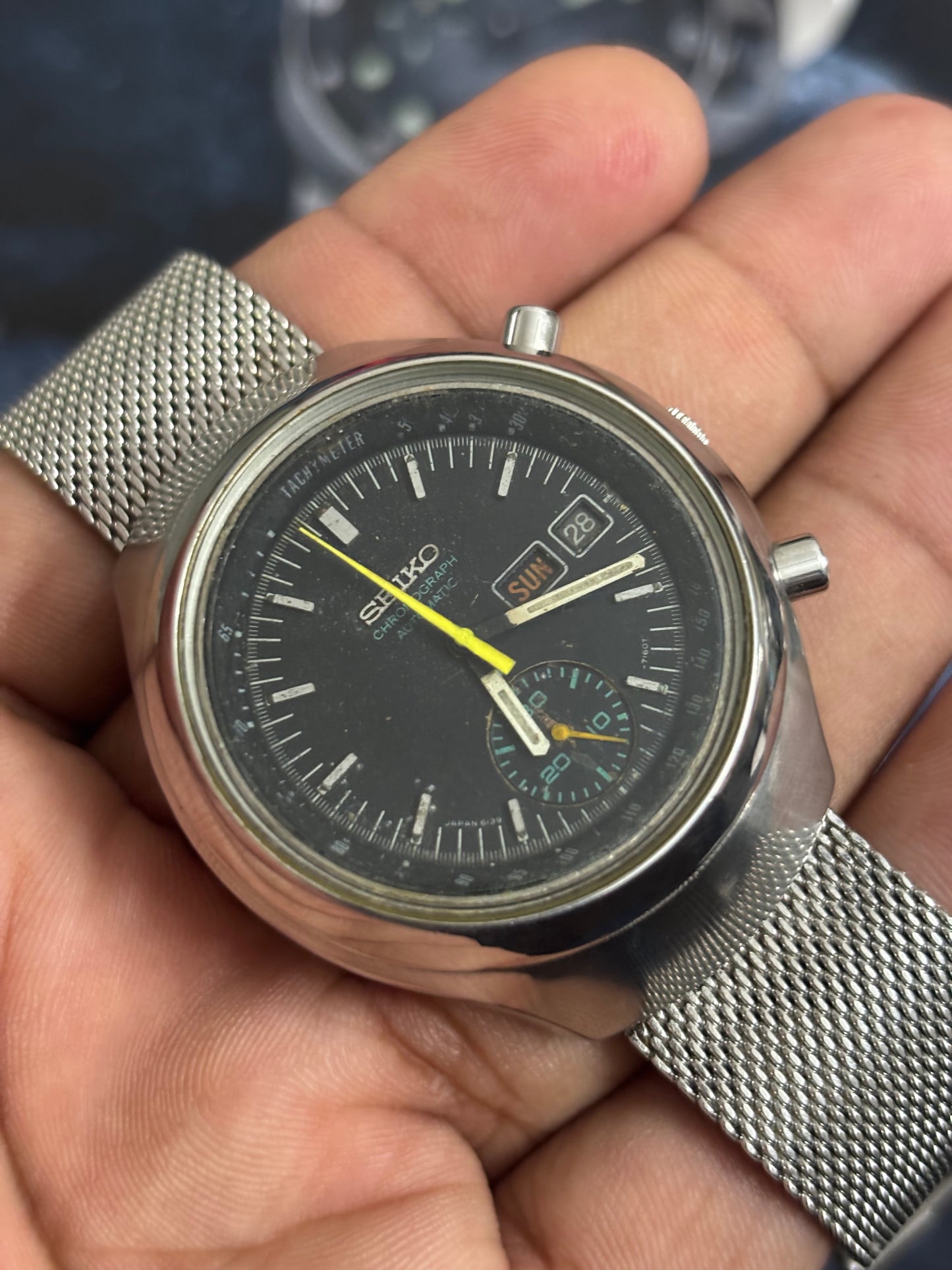 Seiko Vintage “Helmet” Automatic Chronograph, Reference 6139-7101