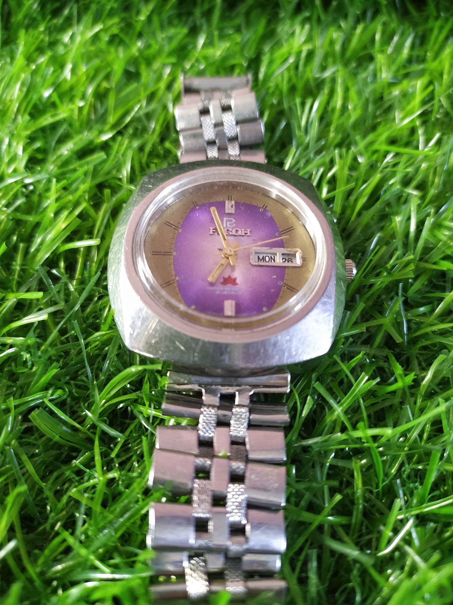 Ricoh 5 Automatic Vintage Watch with Gradient Purple Dial
