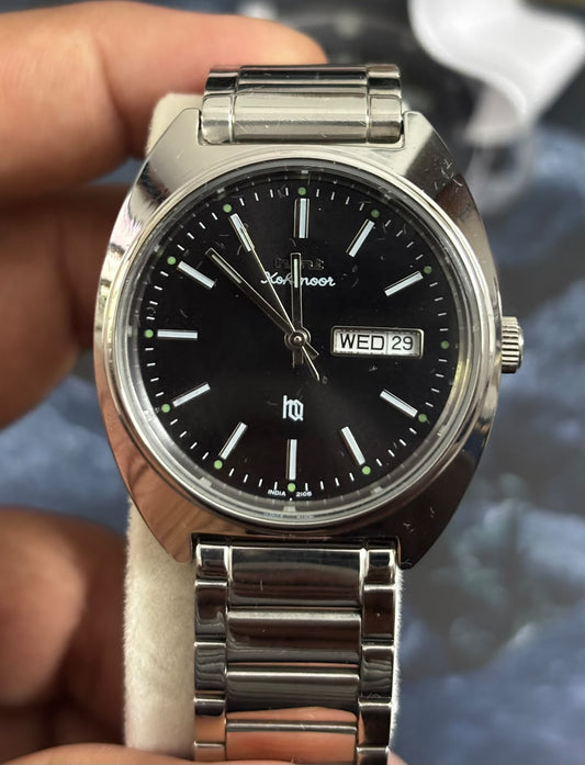 HMT Kohinoor Quartz Watch with a Black Dial