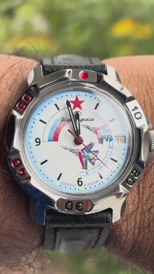 VOSTOK Komandirskie Russian Knights SU-27 Air Force Aerobatic Team Model Series 066