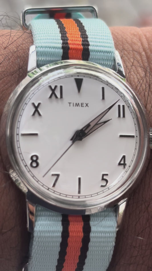 Timex Marlin Hand-Wound California Dial 34mm Fabric Strap Watch