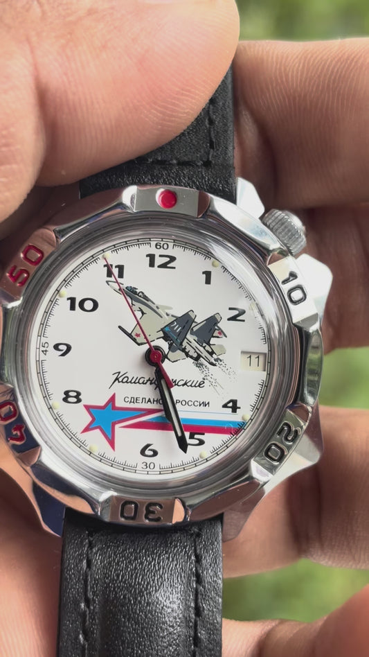 VOSTOK Komandirskie SU-35 Flanker Fighter Commander Russian Air Force Watch