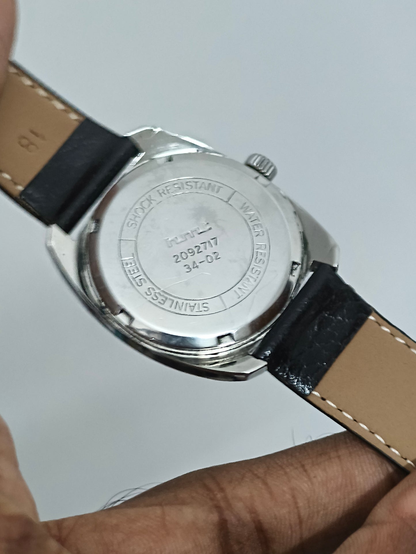 HMT Vijay Hand-wound Watch with Black Crosshair Dial