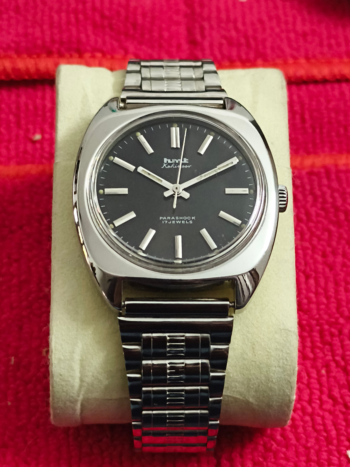 HMT Kohinoor Hand-wound Vintage Watch with a Black Dial