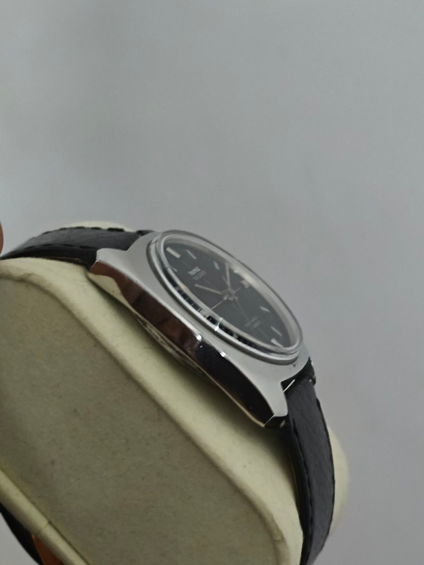 HMT Vijay Hand-wound Watch with Black Crosshair Dial