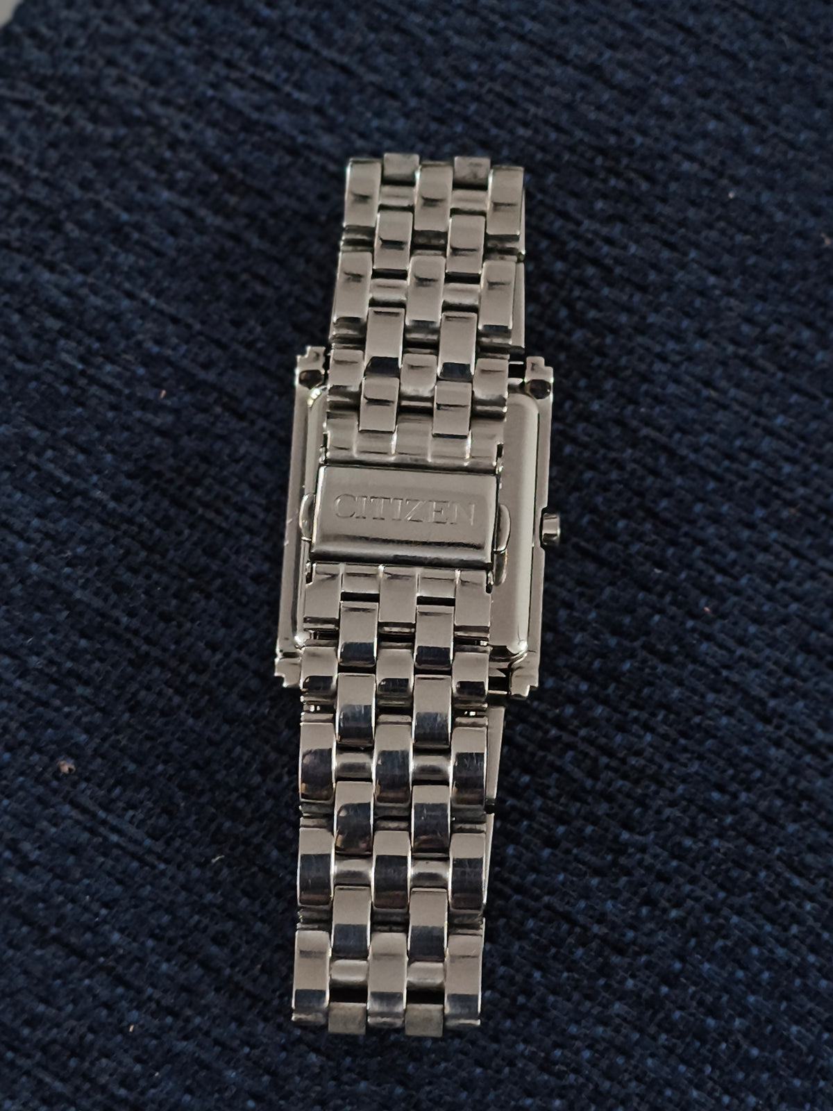 Citizen “Tank Style” Eco-Drive Quartz Watch with a Black Dial