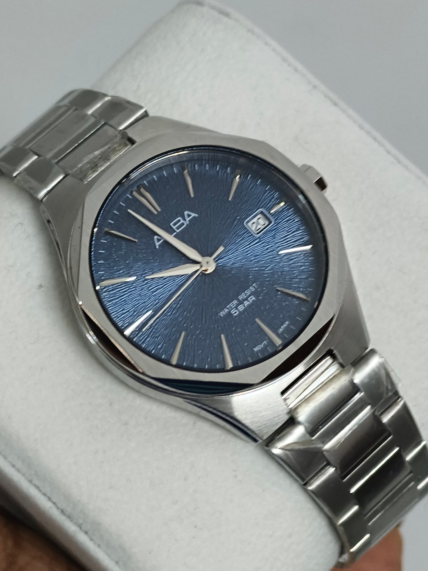 ALBA Prestige 40mm Quartz Watch with Blue Mount Iwate Dial