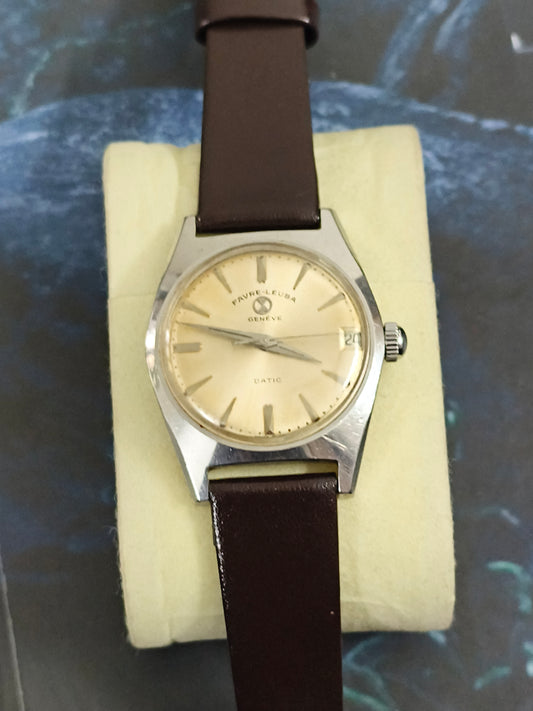 Favre Leuba DATIC Manual-winding Vintage Watch with a Patina Dial