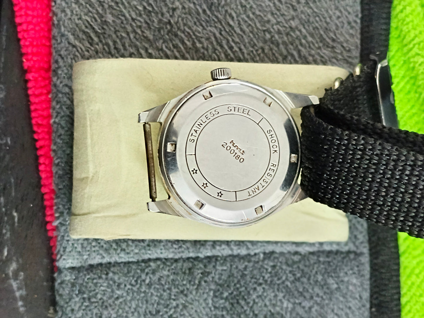 HMT Janata Hand-wound Vintage Watch with a White Patina Dial and Black NATO Strap