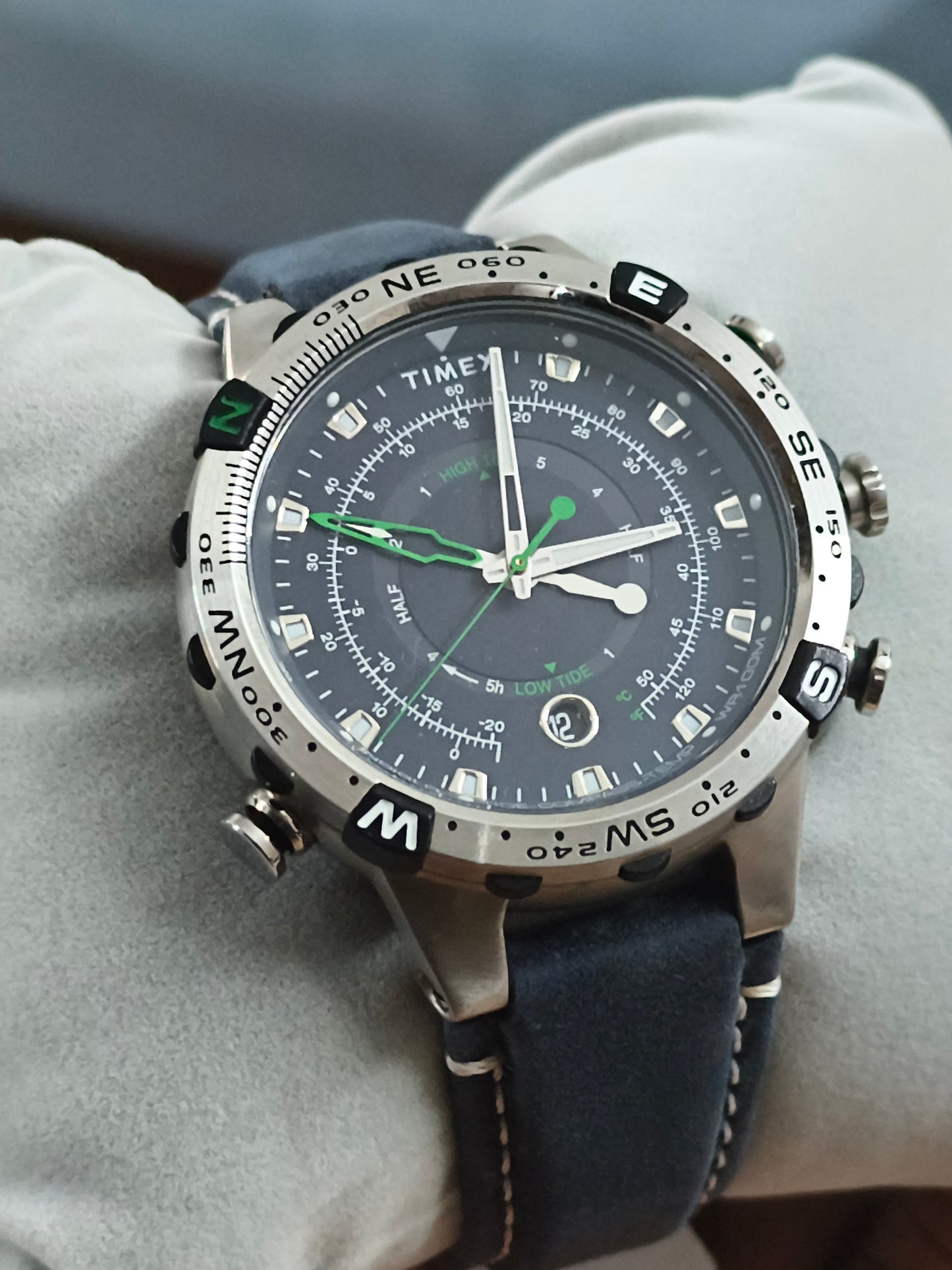 TIMEX Expedition North Tide Temperature Compass Watch with Blue Dial (NOS)