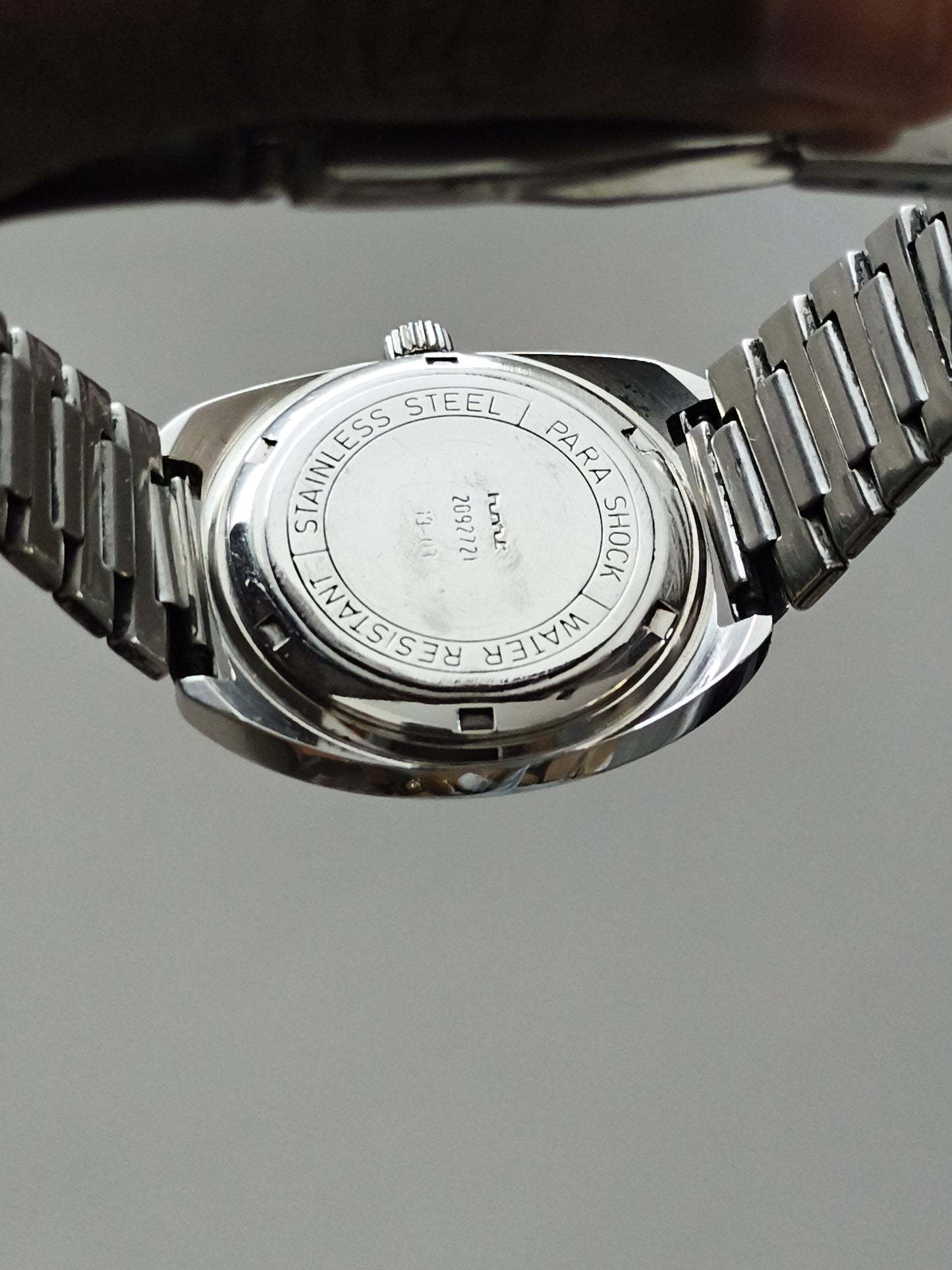 HMT Kohinoor Mechanical Watch with Black Dial and Steel Indexes