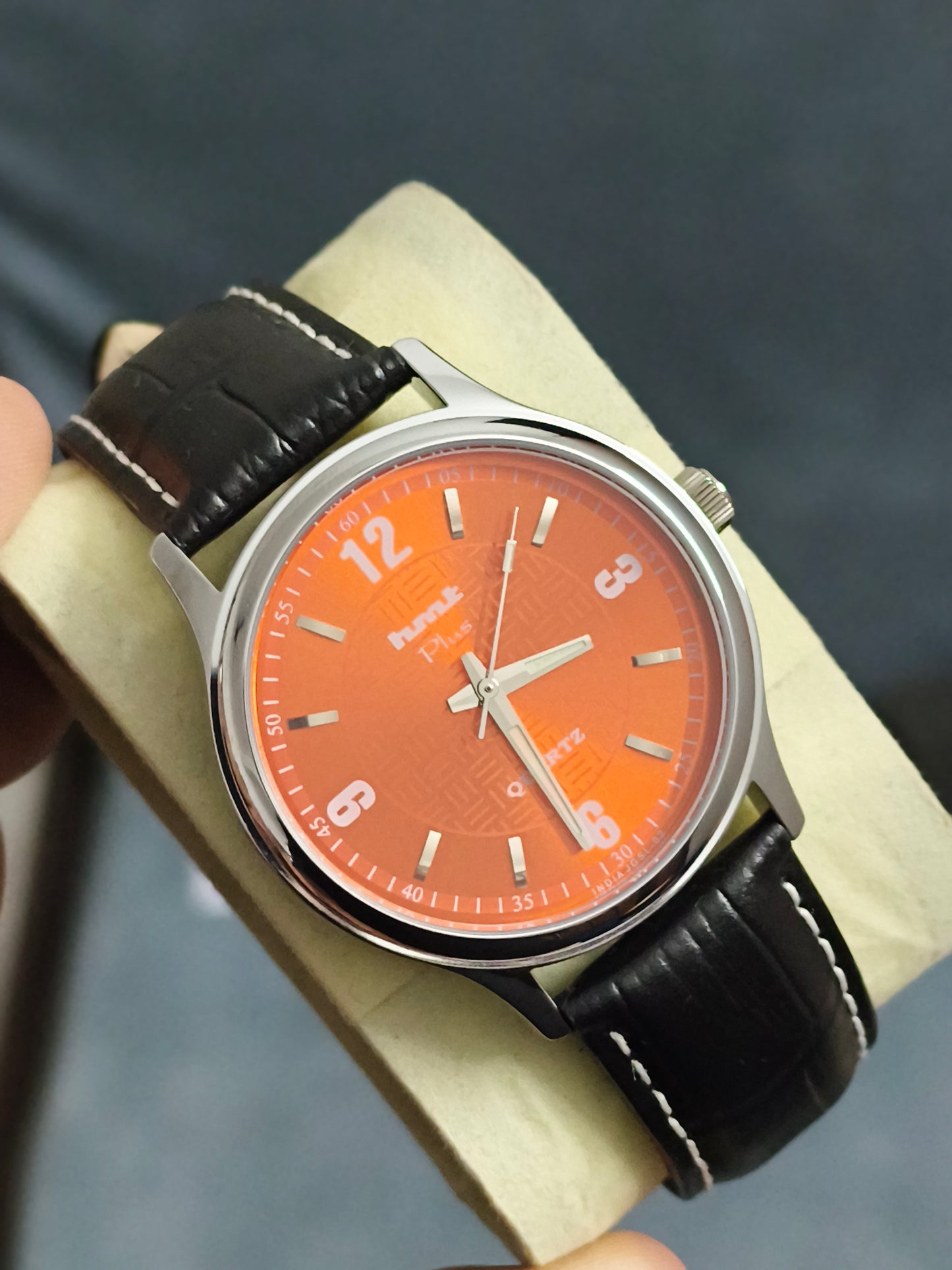 HMT Plus Quartz Orange Texture Dial 38mm